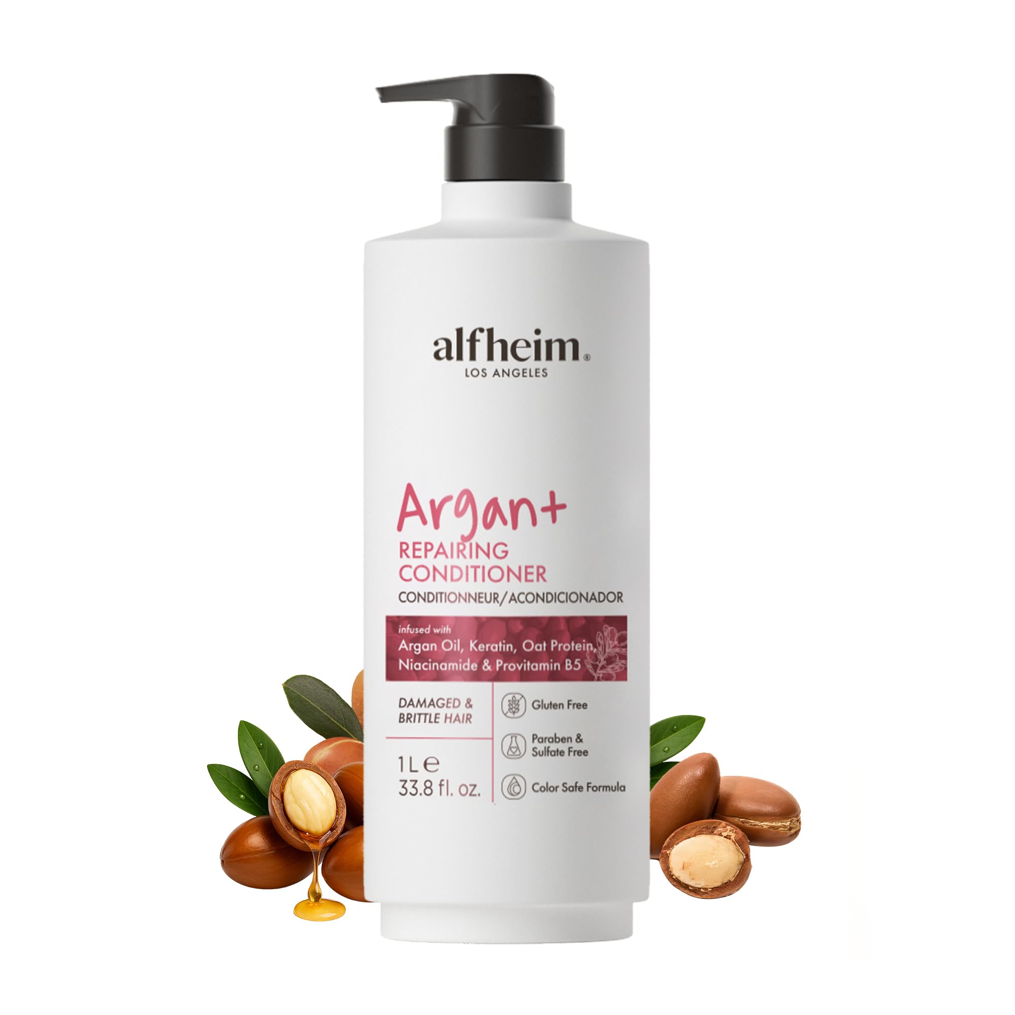 ALFHEIM Argan+ Repairing Conditioner – Deep Repair for Dry, Damaged & Frizzy Hair | 33.8 oz