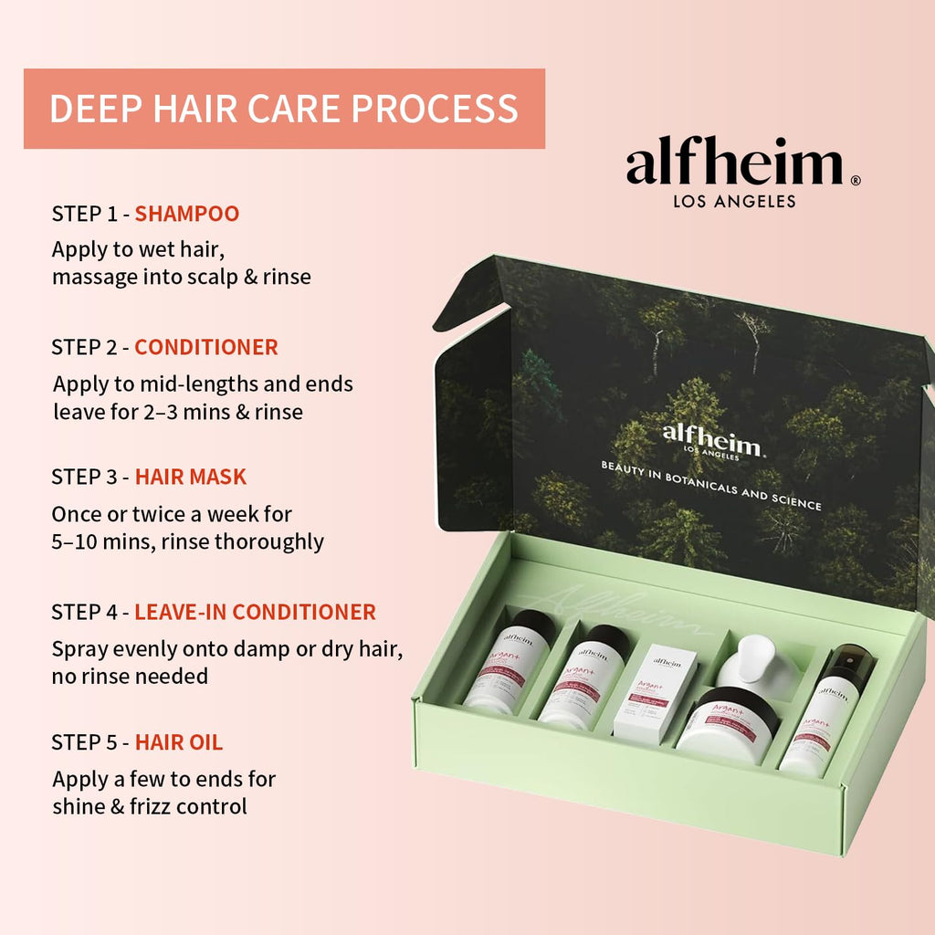 Alfheim Argan Hair Care Set — Frizz Control, Repair & Color-Safe, Sulfate-Free