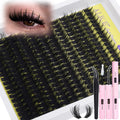 ALICE Wispy Lash Clusters Kit 100D – D-Curl Manga Lashes, Glue, Tweezers, 228pcs