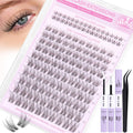 ALICROWN HAIR Natural Lash Clusters Kit – Wispy Eyelash Extensions (132 Pcs)