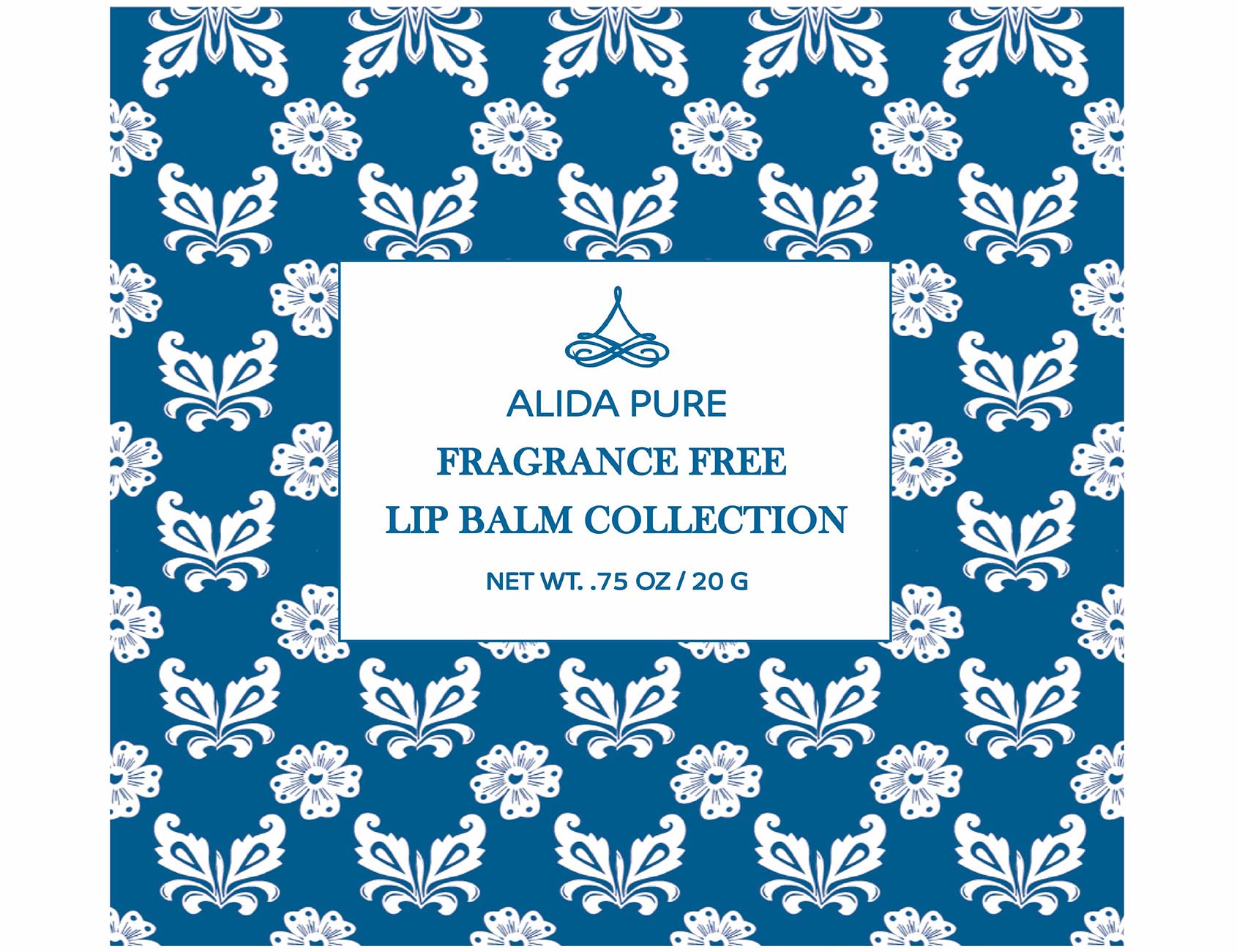 ALIDA PURE Fragrance Free Lip Balm Set – 5 Vegan Tubes, Beeswax Free, Jojoba & Avocado Oils
