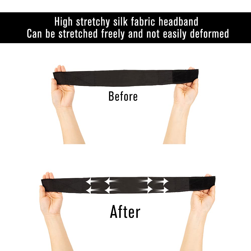 AliLeader 5Pcs Silk Headband - Adjustable Elastic Wig Cap for Secure Edges