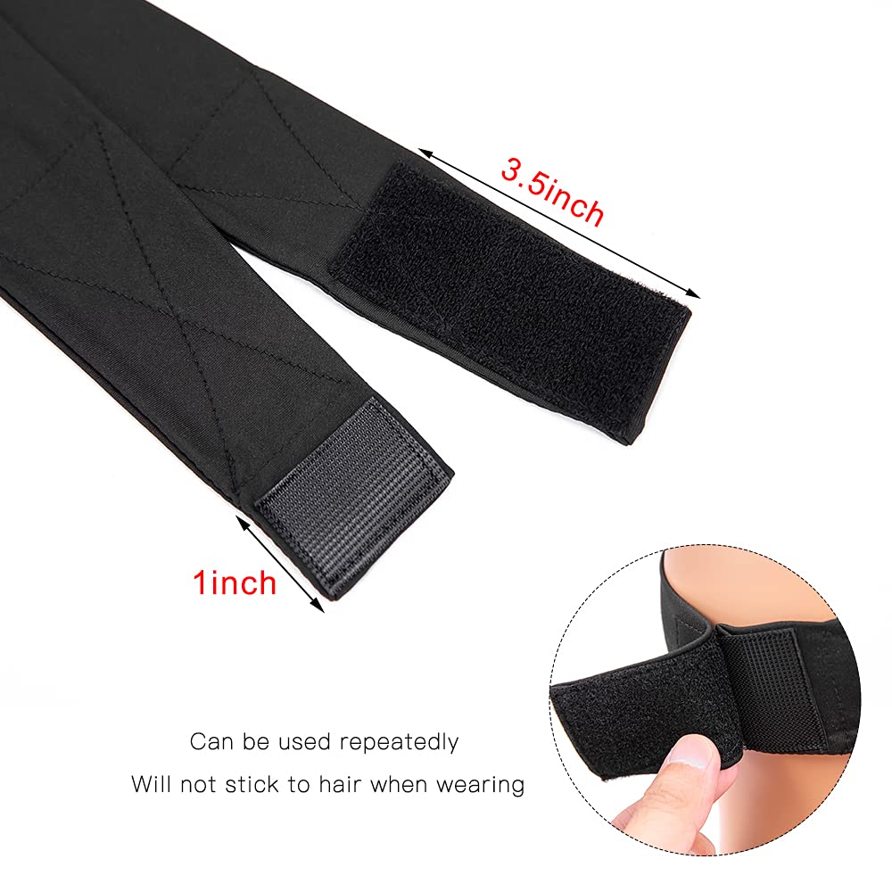 AliLeader 5Pcs Silk Headband - Adjustable Elastic Wig Cap for Secure Edges