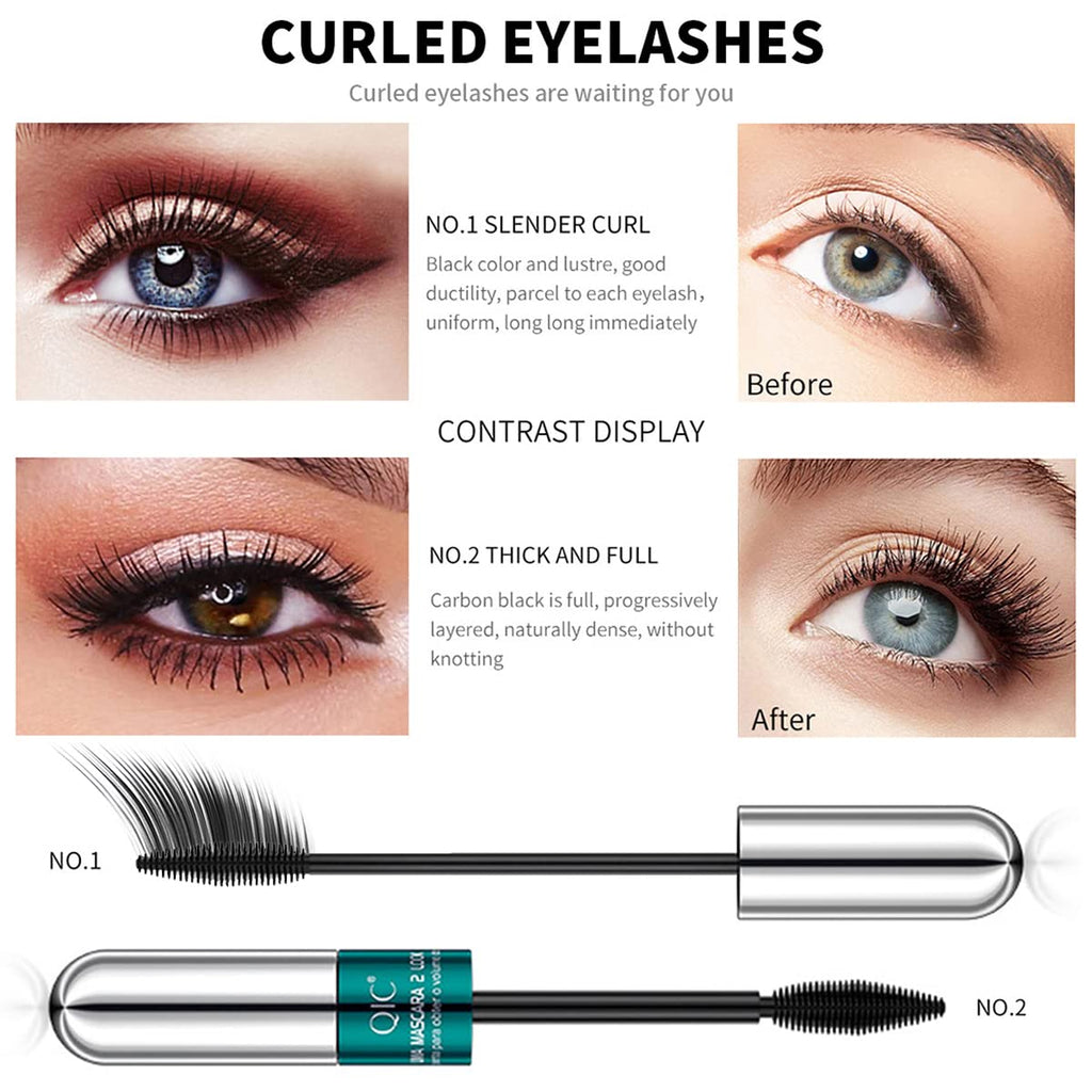 Alisesun Vibely 5x Longer Lashes Kit — 2-in-1 Mascara, Brow Pencil, Eyeliner, Eyebrow Soap Kit, 10 Blades (Waterproof)