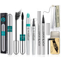 Alisesun Vibely 5x Longer Lashes Kit — 2-in-1 Mascara, Brow Pencil, Eyeliner, Eyebrow Soap Kit, 10 Blades (Waterproof)