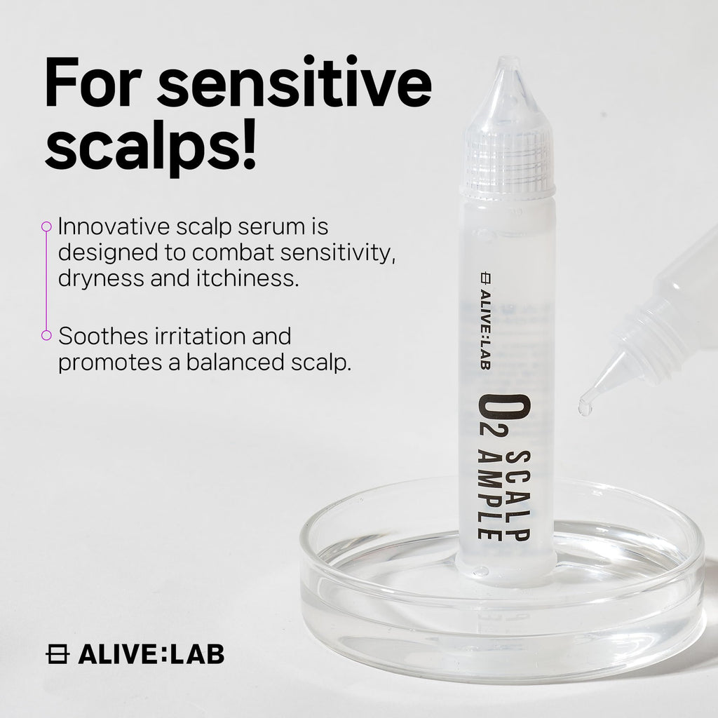 ALIVELAB O2 Scalp Ampoule — Soothing Anti-Dandruff & Itch Relief Serum | ALIVE:LAB