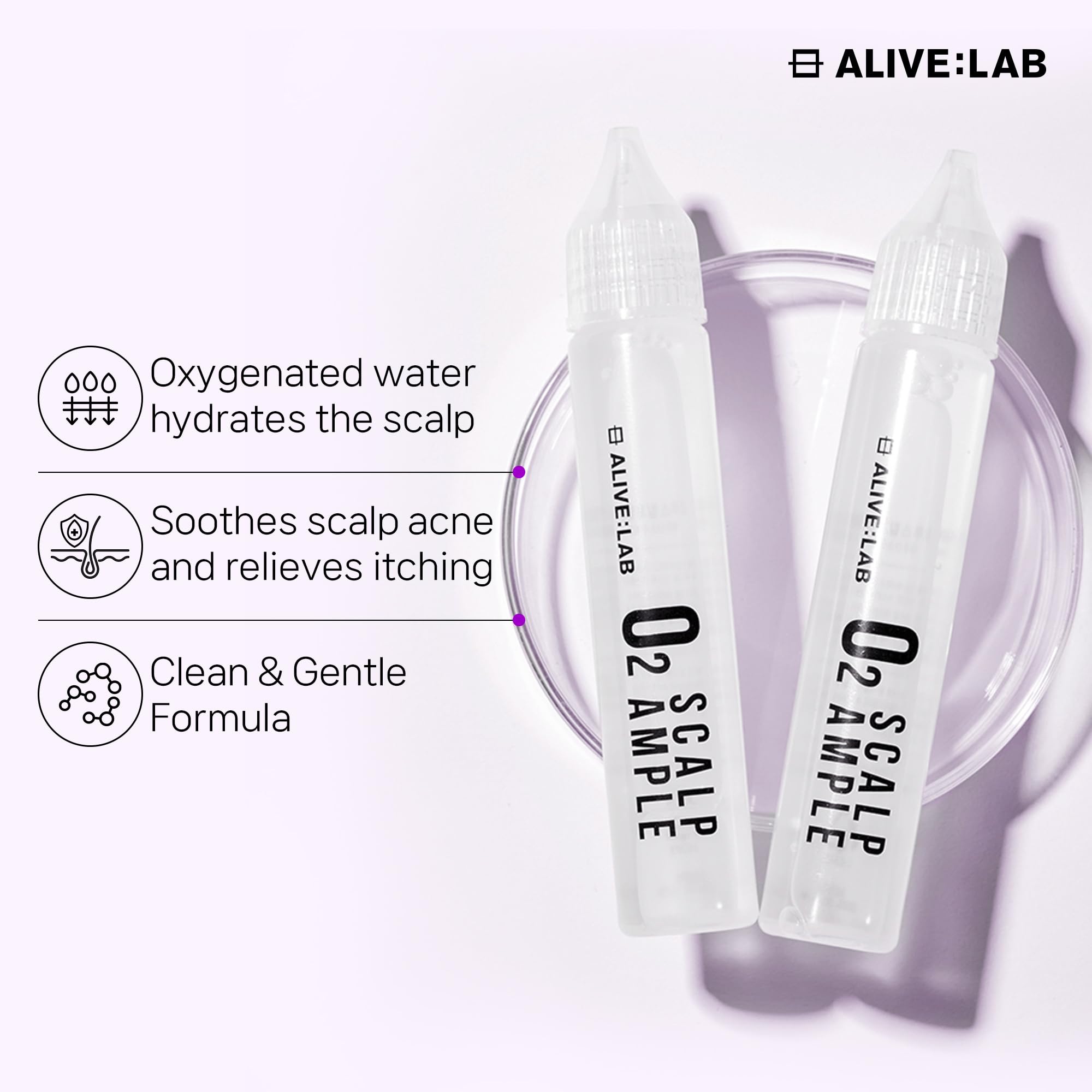ALIVELAB O2 Scalp Ampoule — Soothing Anti-Dandruff & Itch Relief Serum | ALIVE:LAB