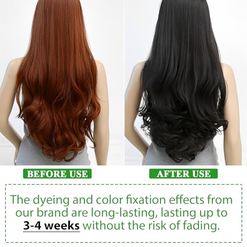 ALIVER Hair Dye Shampoo Black – 3-in-1 Color, Nourish & Growth Promoter 500ml