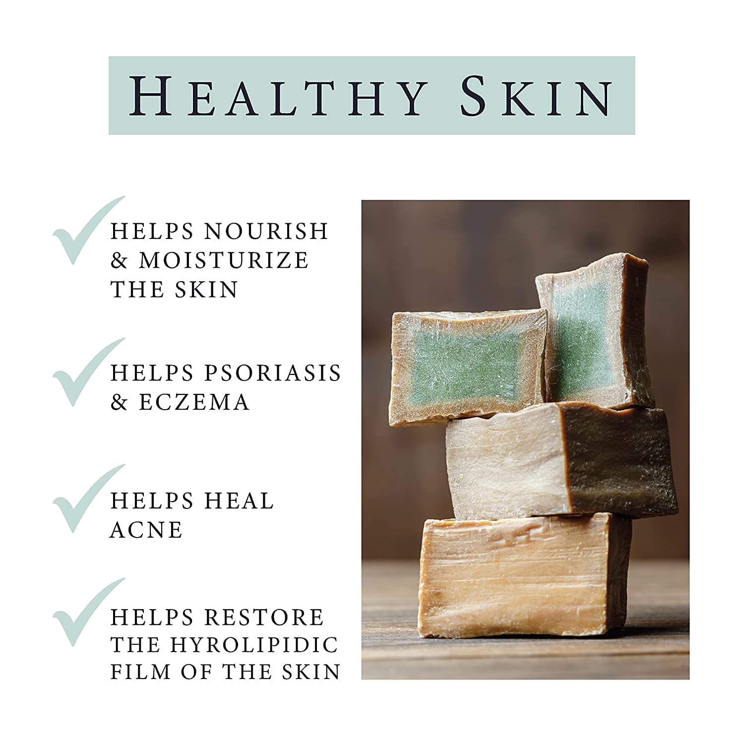 ALKAWTHAR Extra Laurel Soap Bars (Set of 5) – Handcrafted Laurel & Olive Oil Soap