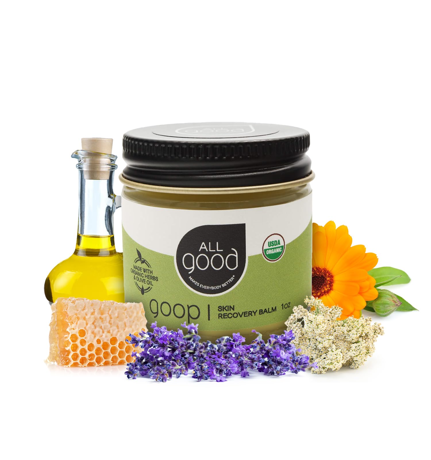 All Good Goop Recovery Balm – Organic Skin Care Ointment with Calendula, Lavender & Beeswax | 1 oz