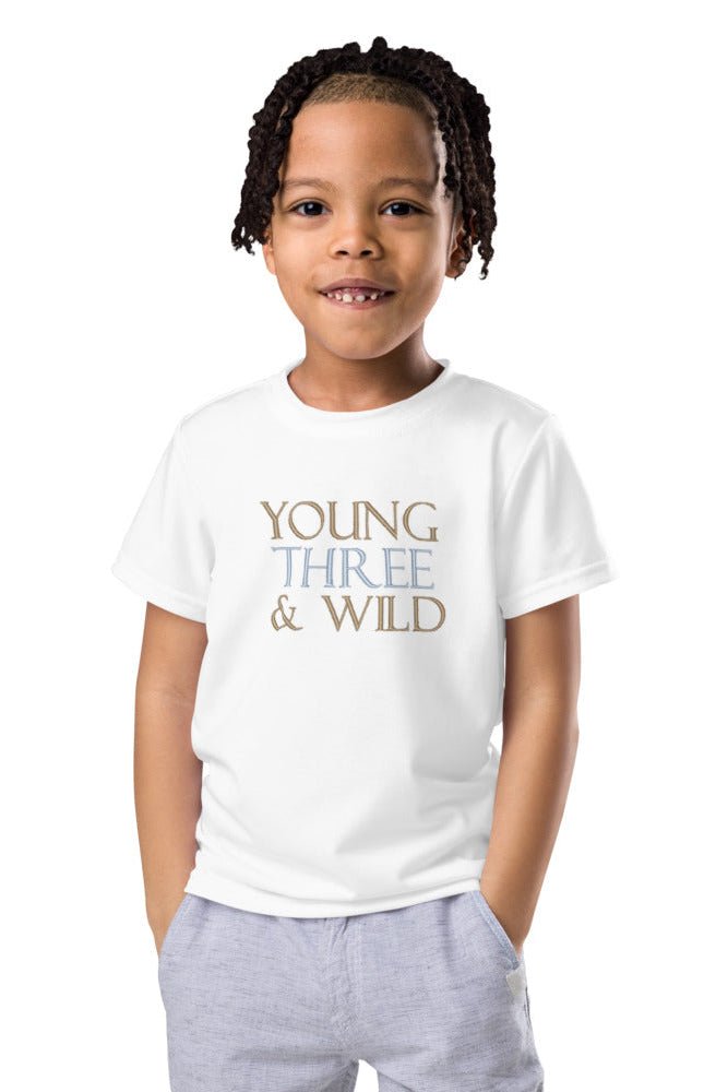 Young THREE & Wild 3rd Birthday T-Shirt Personalised