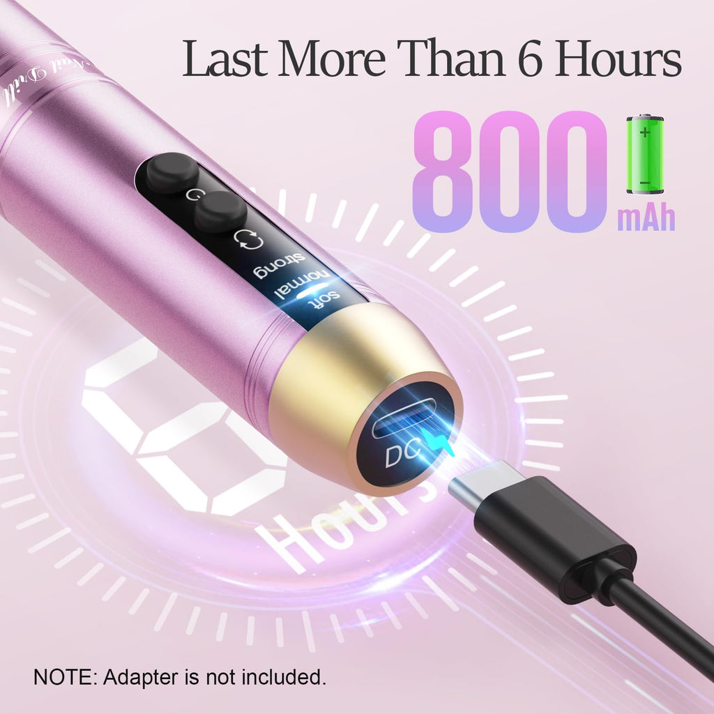 alle's 20000RPM Electric Nail Drill – Cordless Efile Kit for Acrylic & Gel Nails