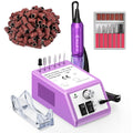 Alle's 20000 RPM Professional Nail Drill Machine – Efile Kit with 6 Bits & 106 Sanding Bands (Purple)