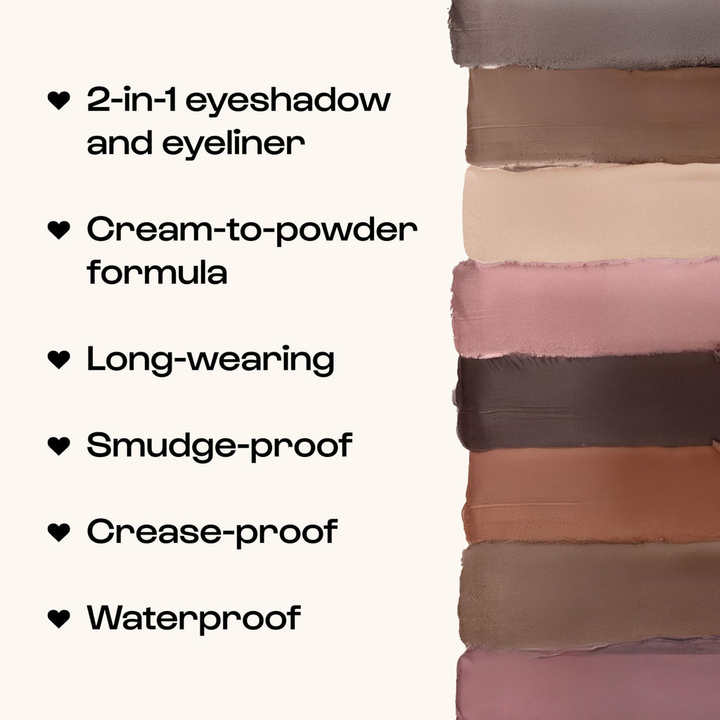 ALLEYOOP 11th Hour Waterproof Cream Eyeshadow Stick – Long-Lasting Matte Eyeshadow & Eyeliner (Black Matte)