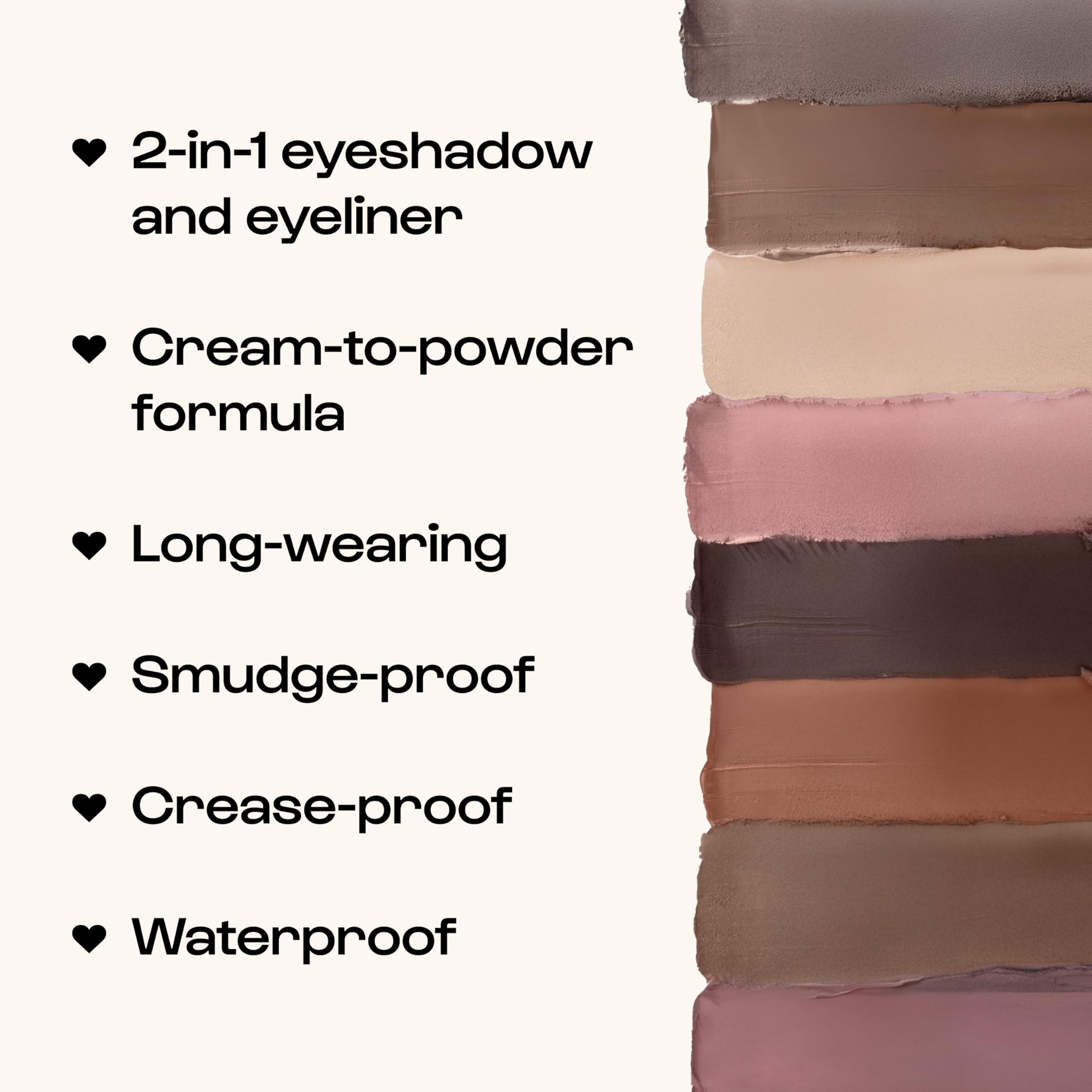 ALLEYOOP 11th Hour Waterproof Cream Eyeshadow Stick – Long-Lasting Matte Eyeshadow & Eyeliner (Black Matte)