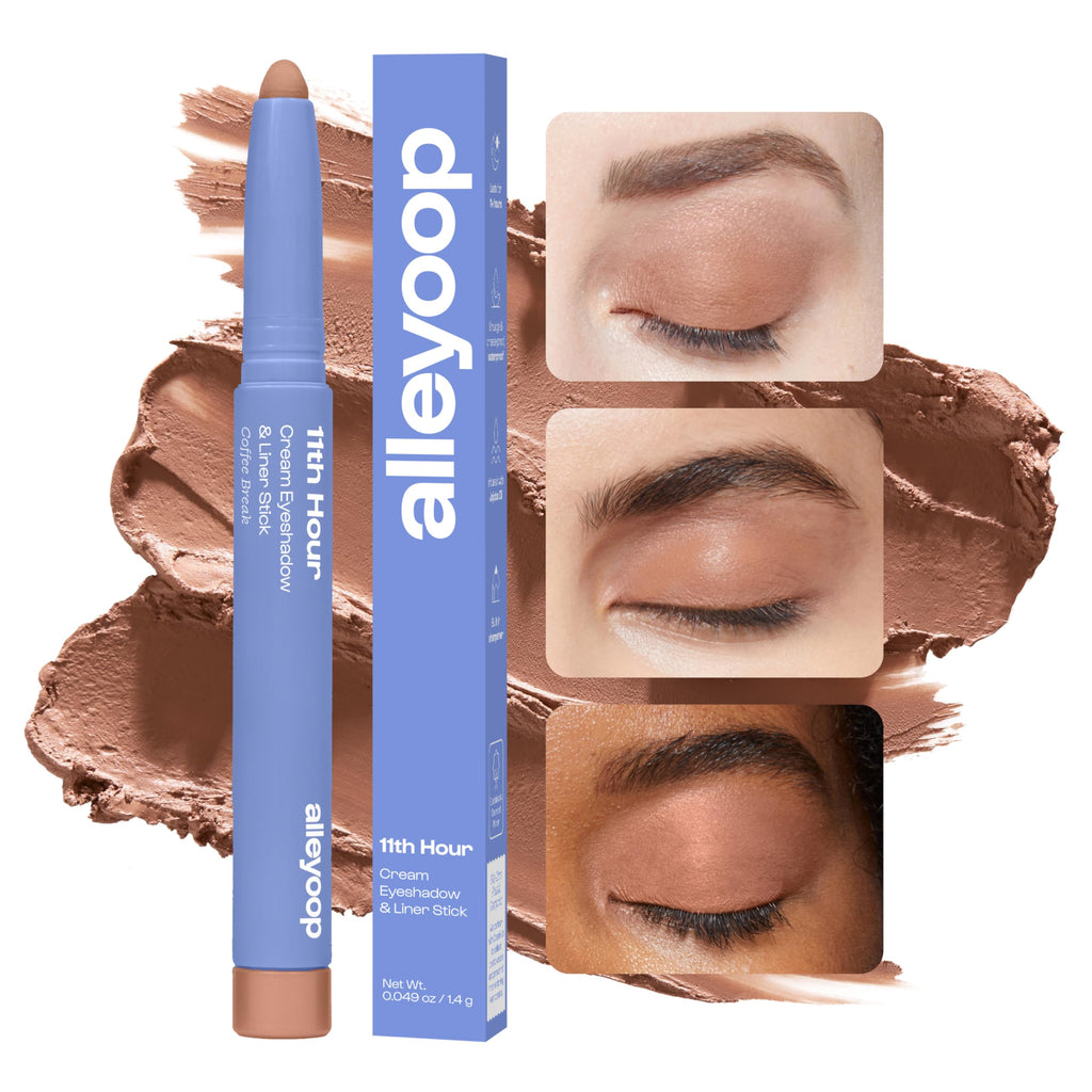 ALLEYOOP 11th Hour Waterproof Cream Eyeshadow Stick – Long-Wear Matte Chestnut Matte (Eyeshadow & Liner)