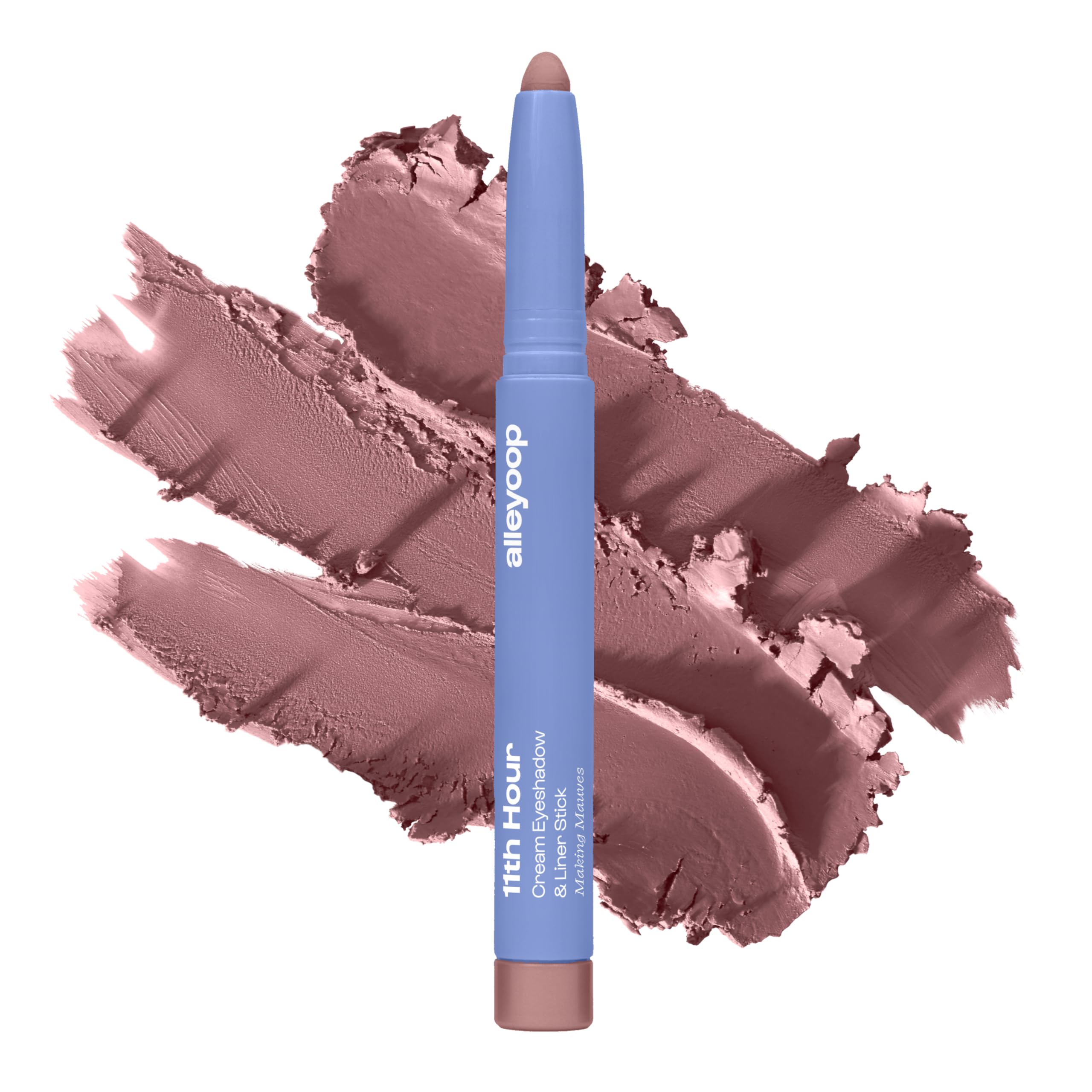 ALLEYOOP 11th Hour Waterproof Cream Eyeshadow Stick — Matte Mauve, Long-Wear Shadow & Liner
