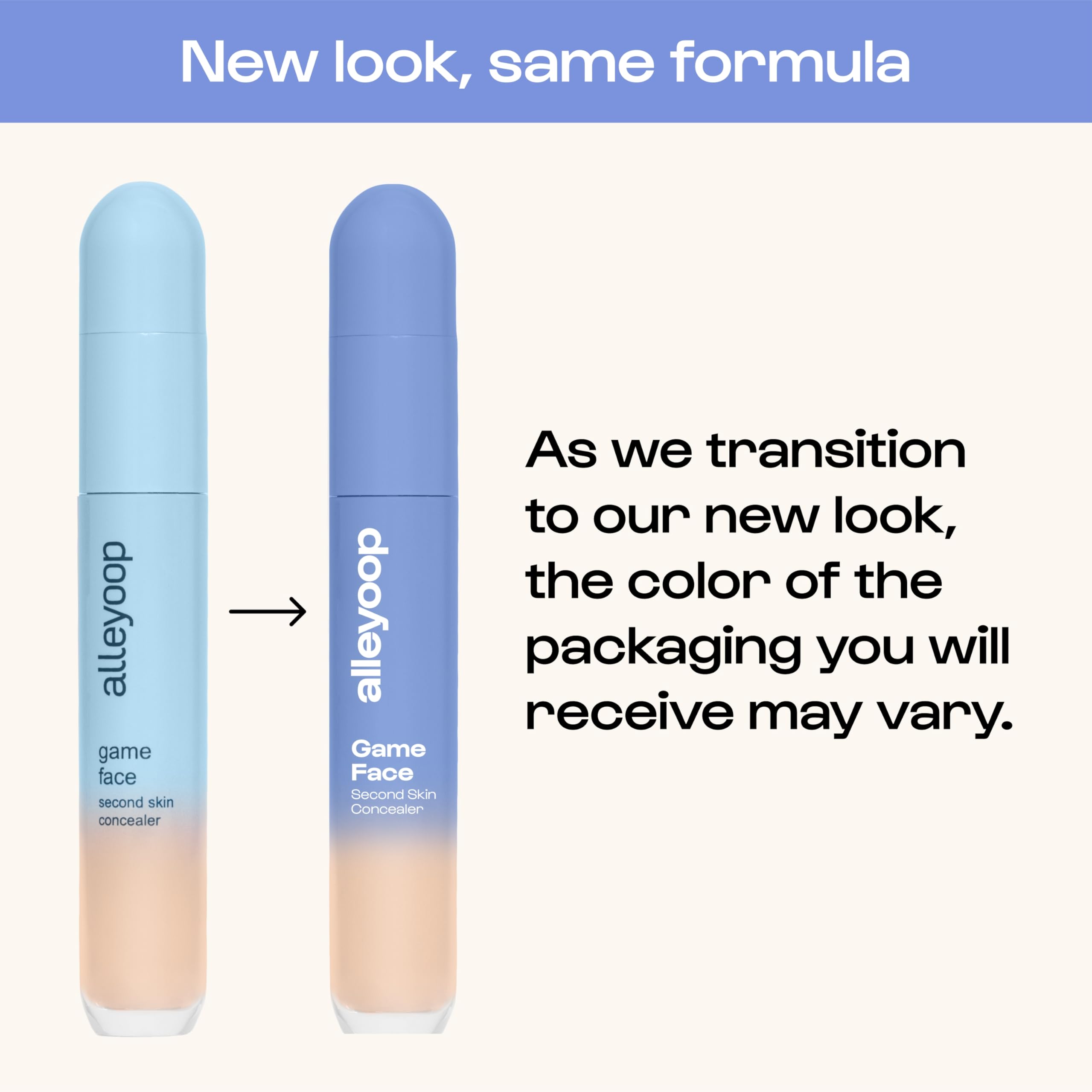 ALLEYOOP Game Face Concealer – Lightweight, Buildable Under-Eye Coverage with Aloe Stem Cell