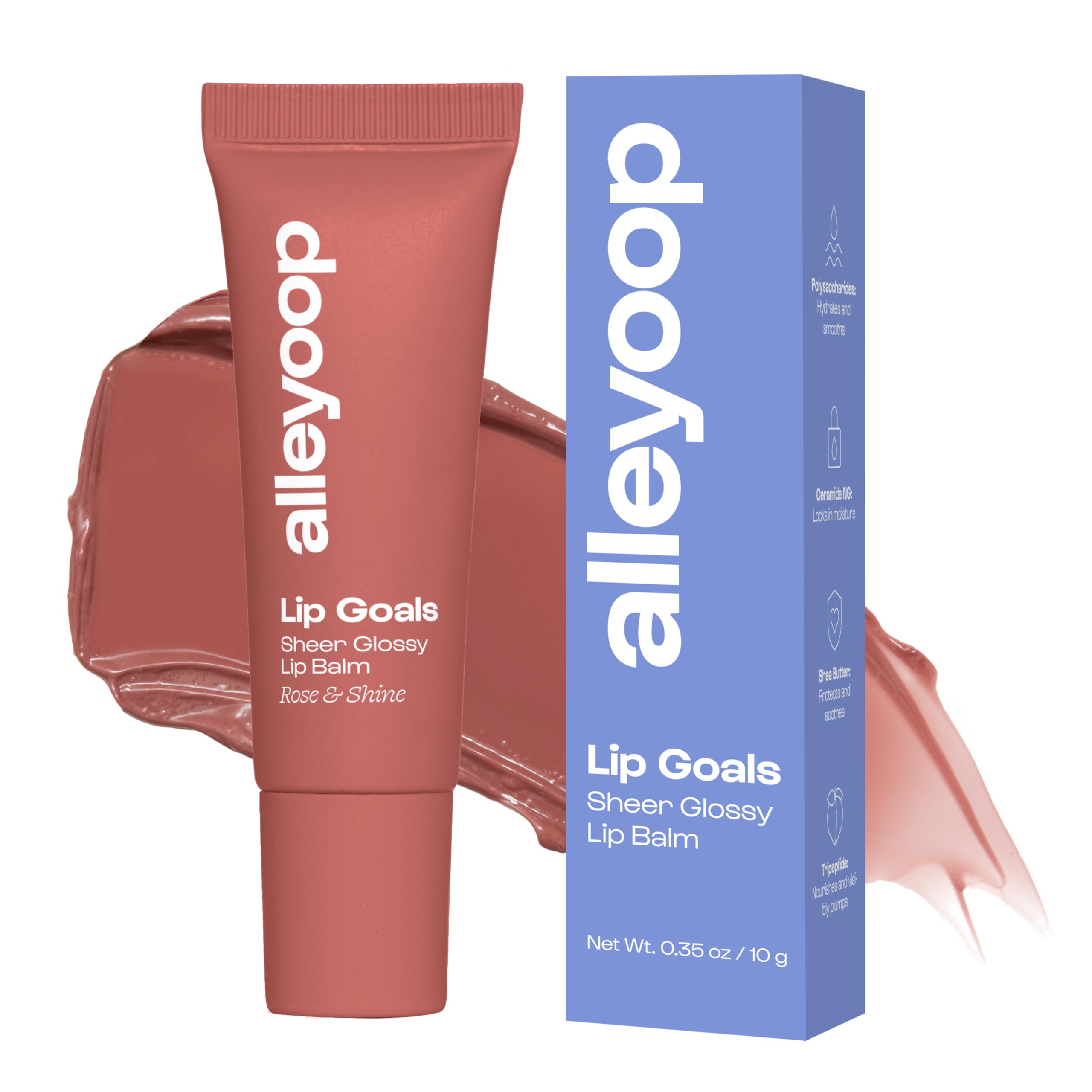 ALLEYOOP Lip Goals – Hydrating Lip Balm with Sheer Dusty Rose (Vegan & Cruelty-Free)