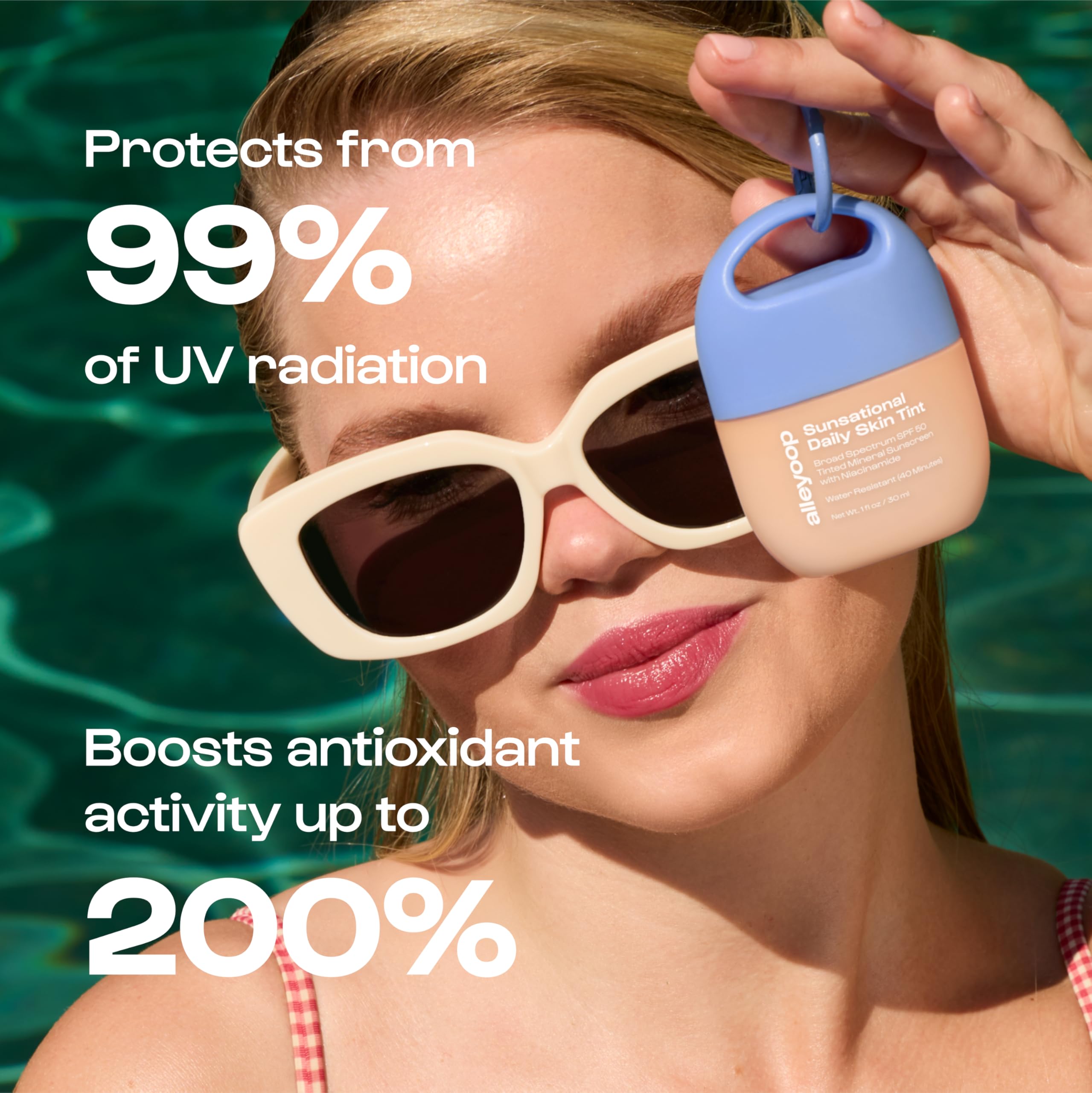 ALLEYOOP Sunsational Tinted Moisturizer SPF 50 – Mineral Face Sunscreen with Jojoba (Vegan & Cruelty-Free)
