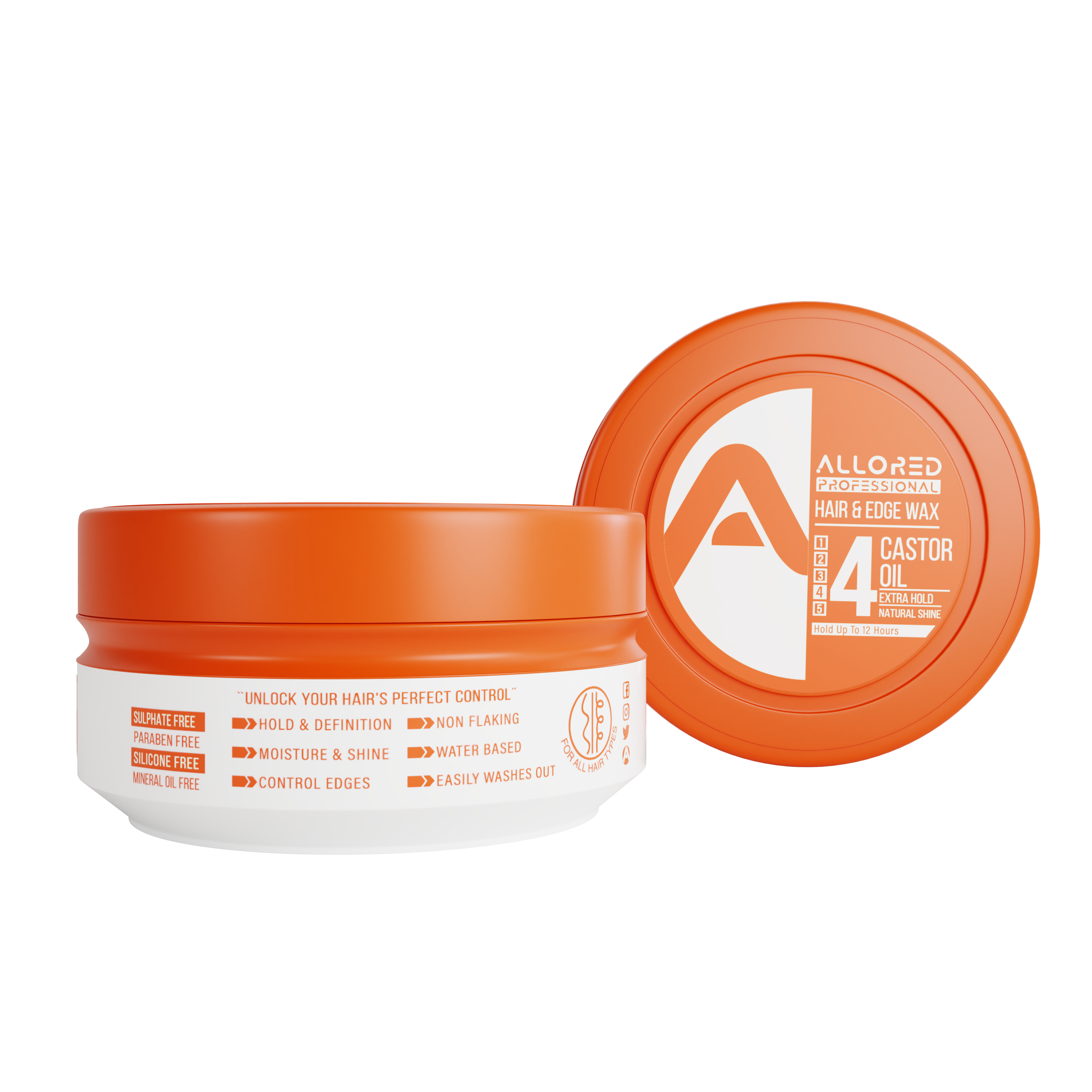Allored Professional Castor Oil Hair & Edge Wax 150 ml/5.1 oz
