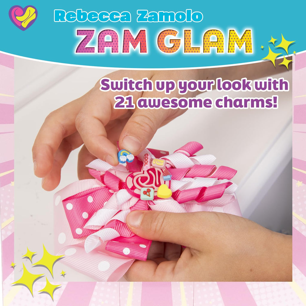 Rebecca Zamolo Zam Glam Hair Bow Set — 21 Charms & 3 Interchangeable Bows | Allstar Innovations