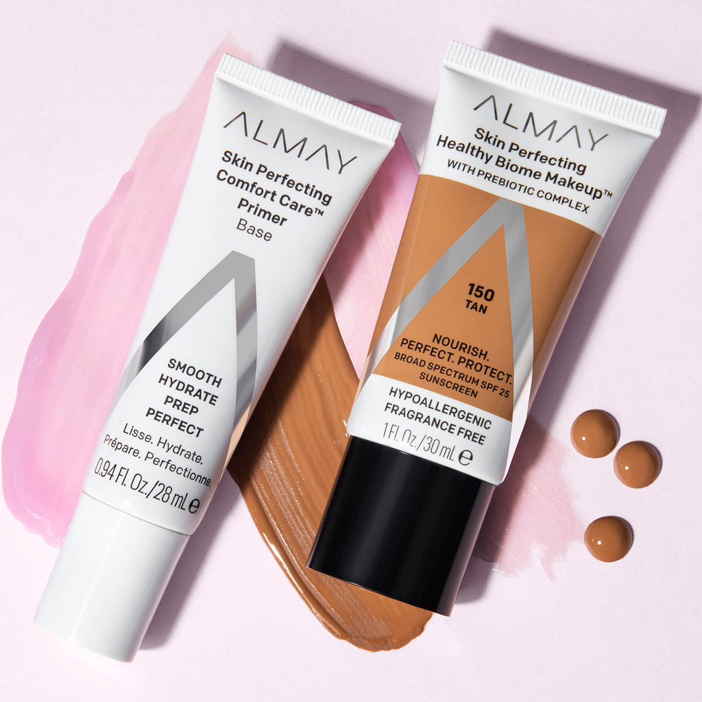 Almay Skin Perfecting Healthy Biome Foundation with Prebiotic Complex SPF 25 – Hypoallergenic & Fragrance-Free