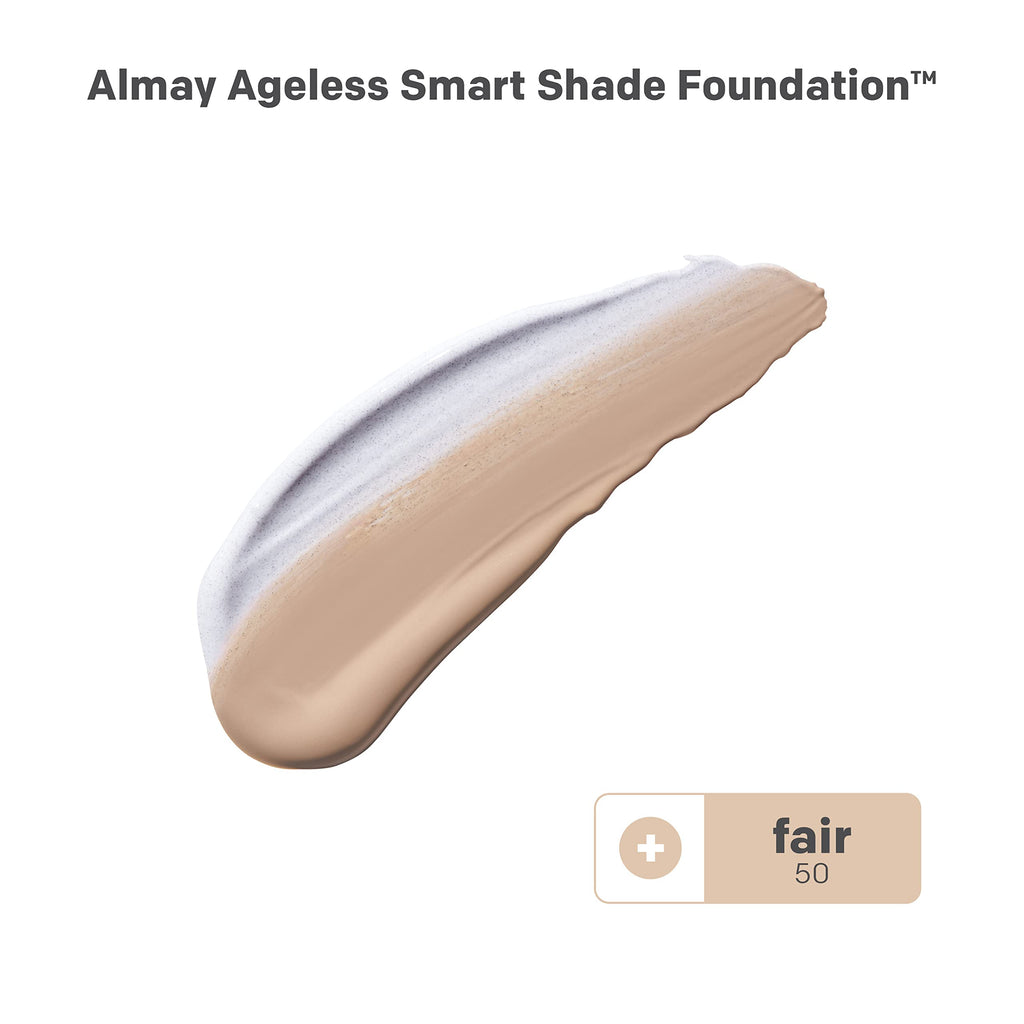 Almay Smart Shade Anti-Aging Foundation with Hyaluronic Acid & Niacinamide – 050 Fair, 1 fl oz