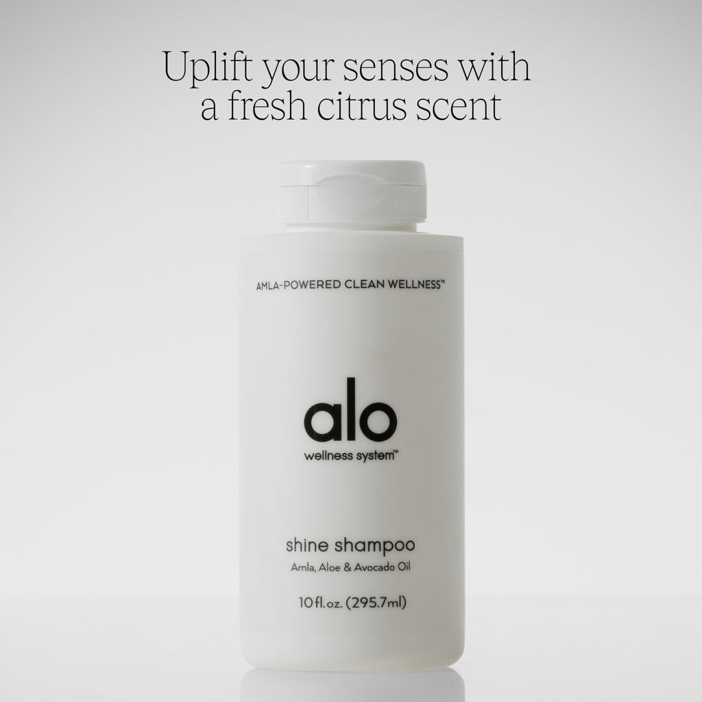 Alo Shine Shampoo | Smooths, Frizz-Control & Bounce for All Hair Types | Sulfate-Free & Botanical Oils | Grapefruit Scent | 10 fl oz