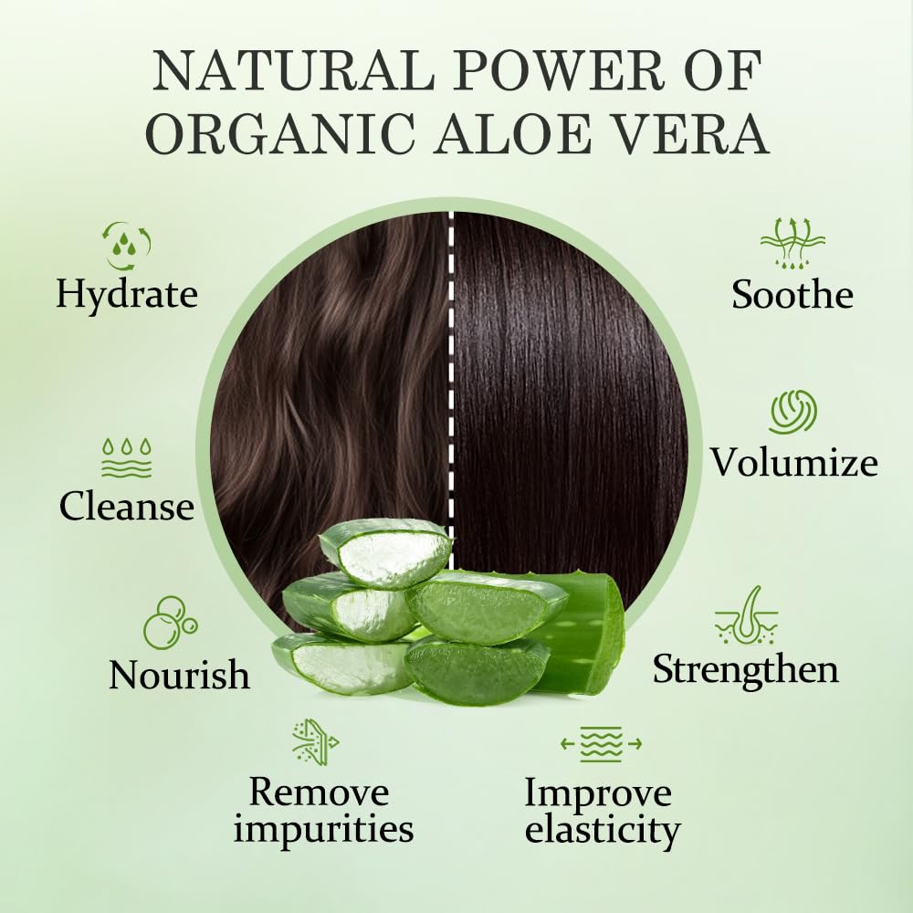 Aloderma Aloe Nourishing Hair Conditioner 16oz – Fresh Organic Aloe Vera + Crambe Seed Oil
