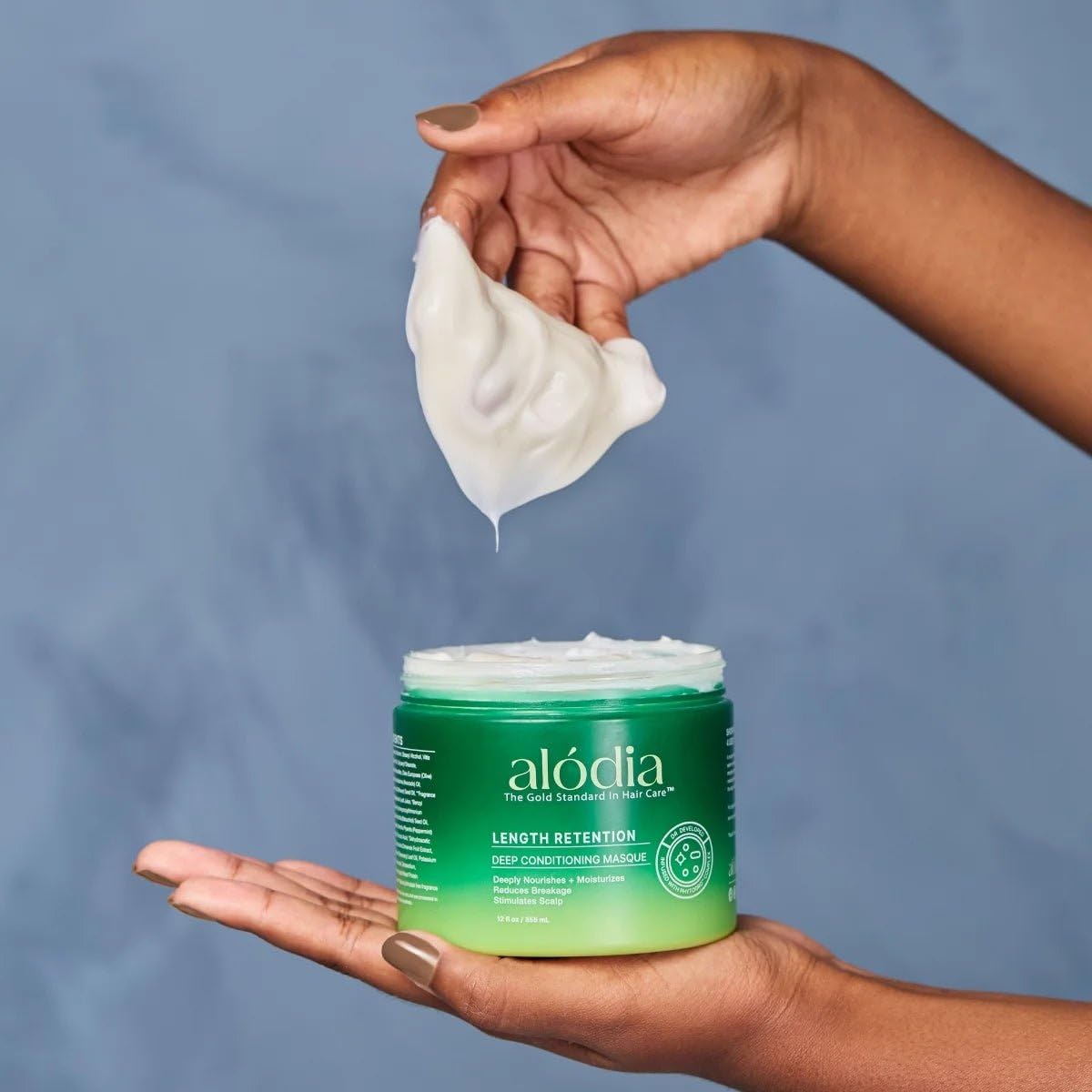 ALODIA Nourish & Hydrate Deep Conditioning Masque – Avocado & Peppermint Oil for Curly Hair (12 oz)