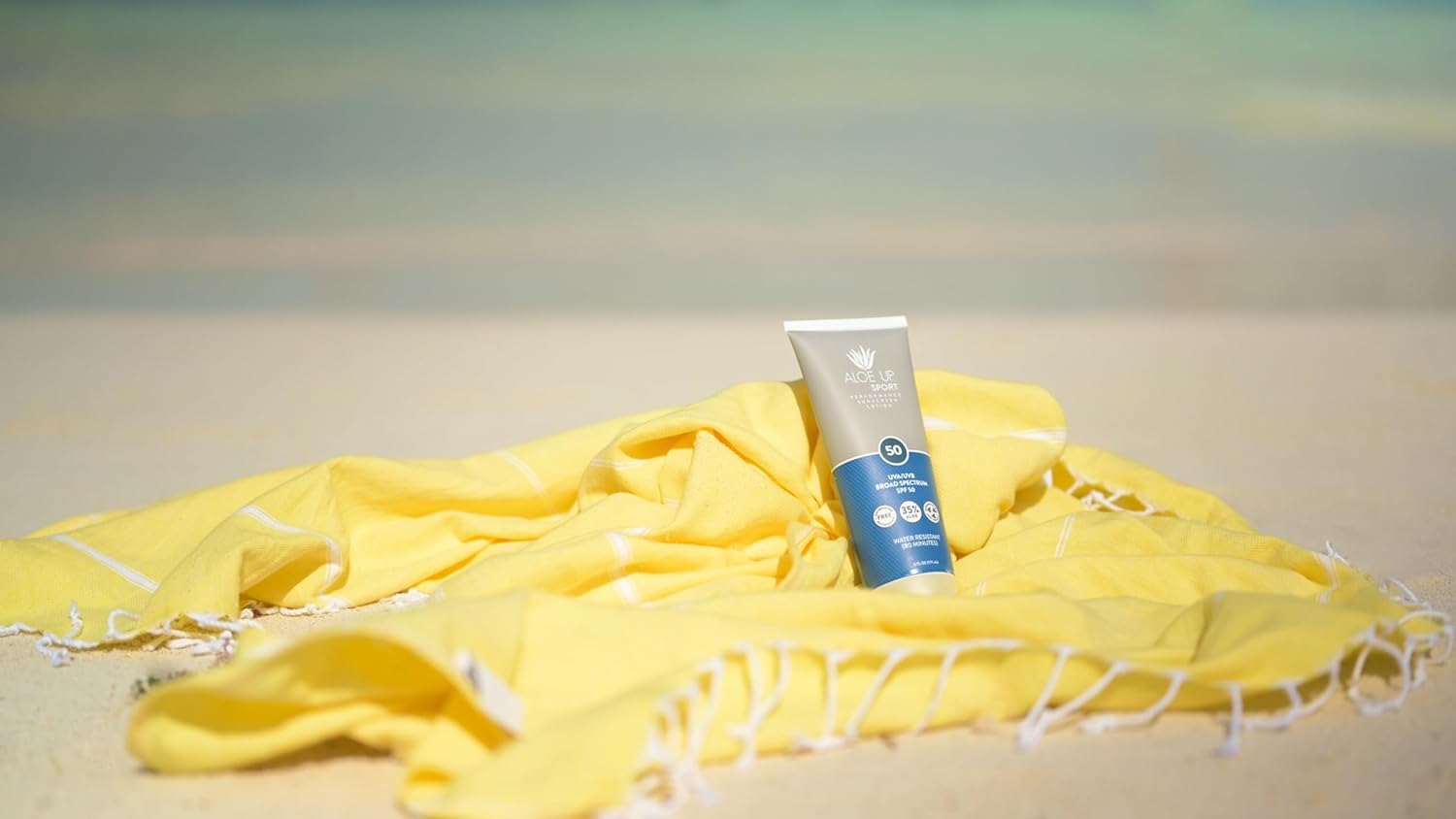 Aloe Up Sport Sunscreen Lotion SPF 50 – Broad Spectrum, Reef Safe, Non-Greasy