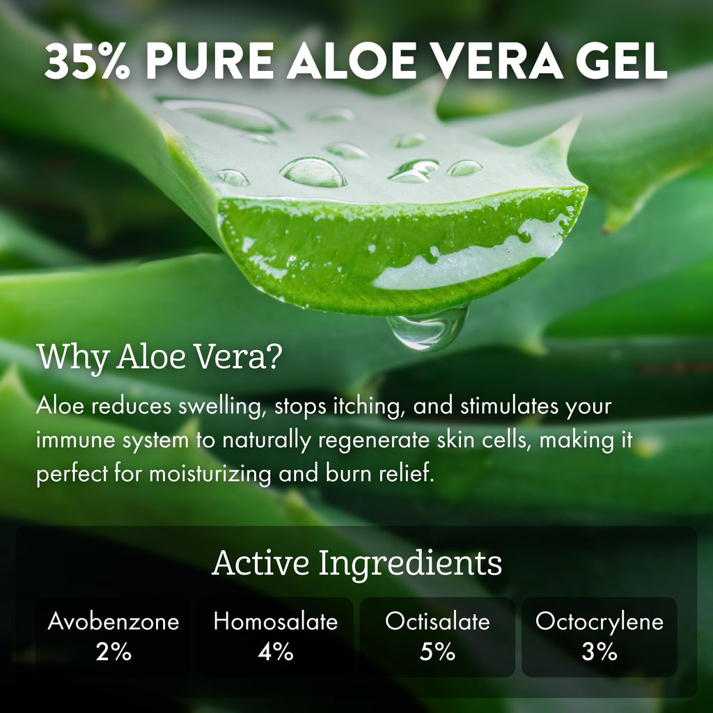 Aloe Up White Collection SPF 15 Sunscreen Lotion – Aloe Vera, Reef-Friendly, 4 oz
