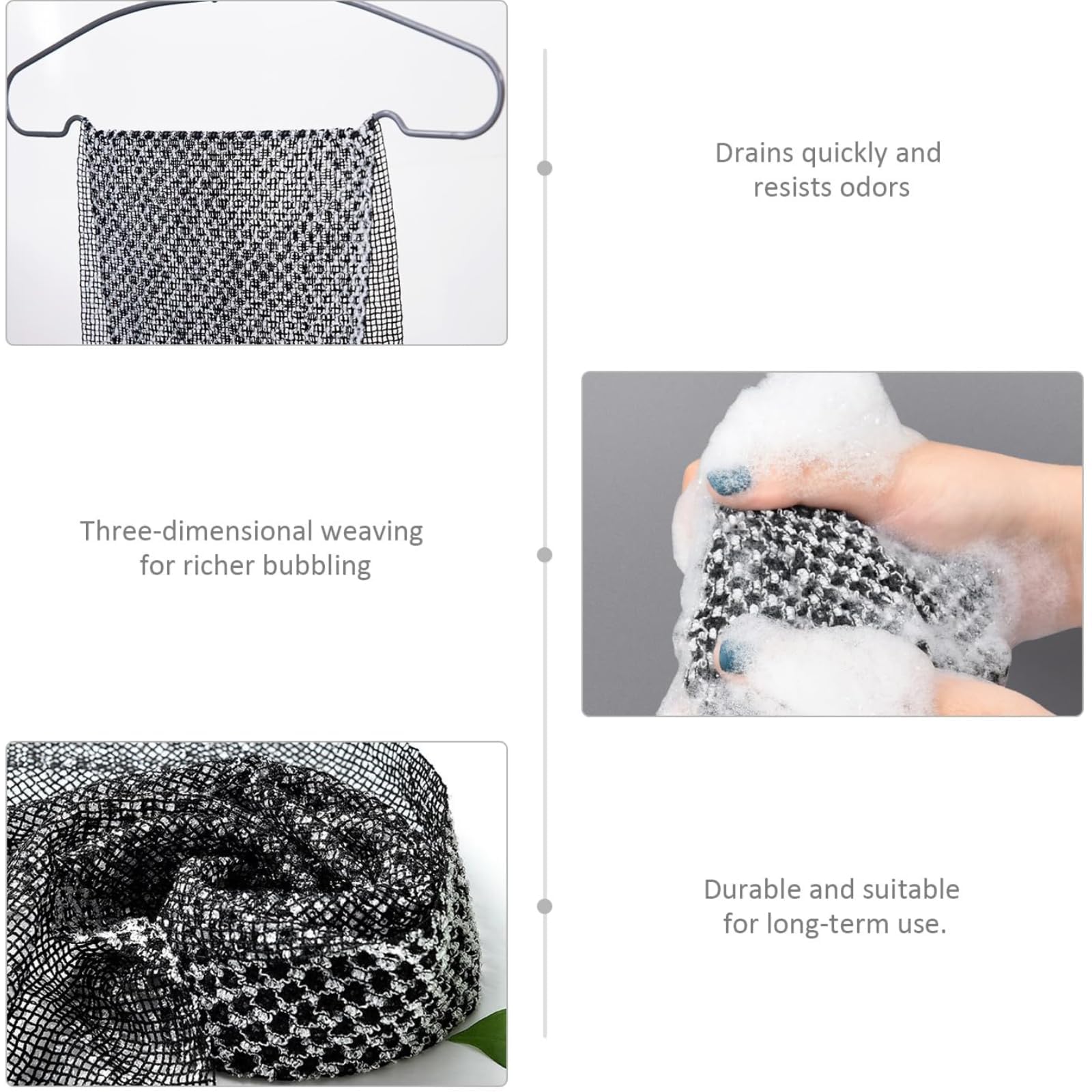 Alorin Exfoliating Shower Towel | Premium Dual-Texture Scrub Cloth for Body & Face (Pink)