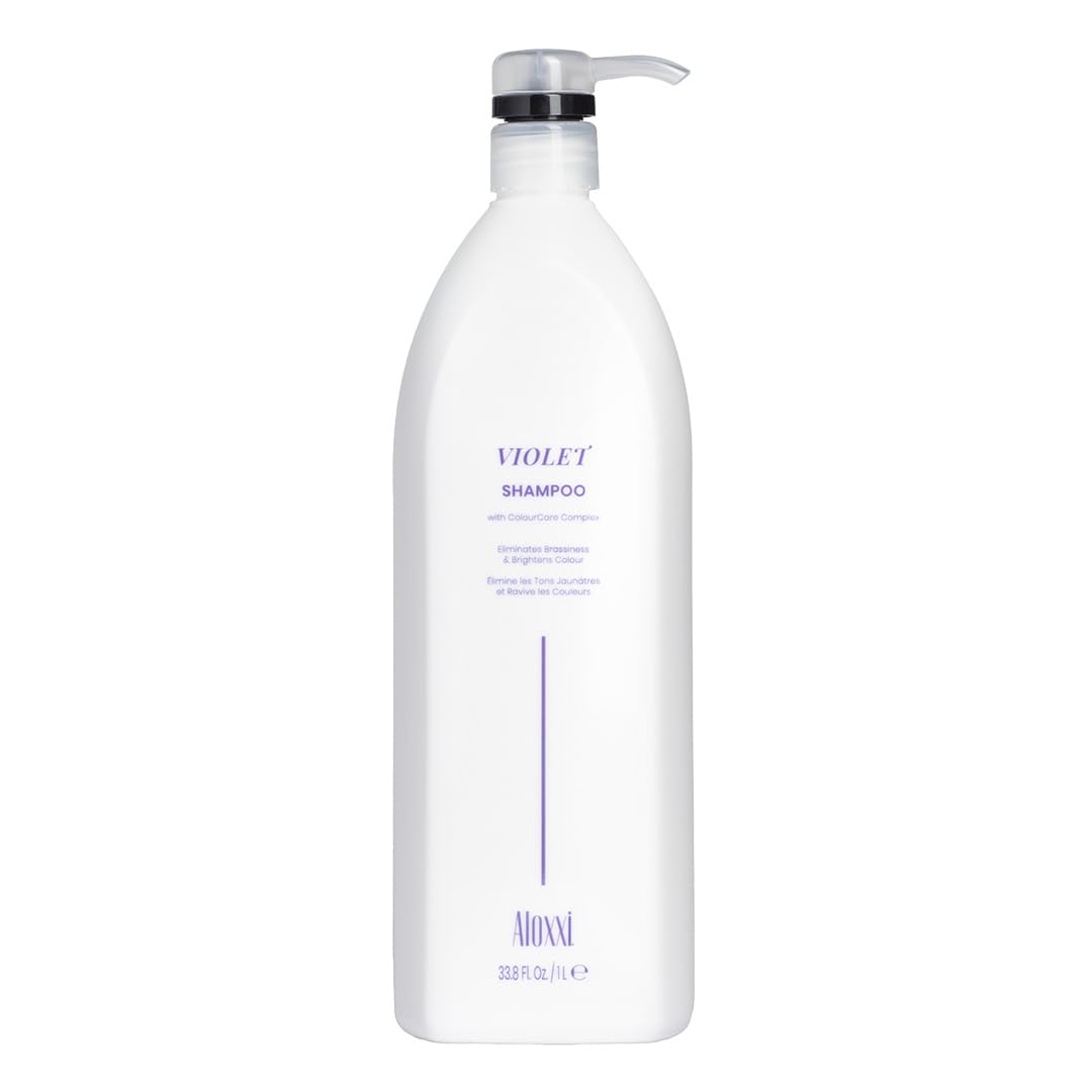 ALOXXI Violet Shampoo for Blonde & Silver Hair — Neutralizes Brassiness & Enhances Luminousity | Paraben & Sulfate Free