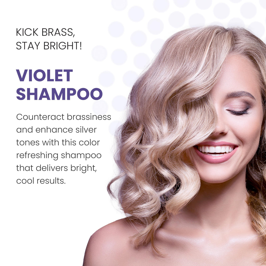 ALOXXI Violet Shampoo for Blonde & Silver Hair – Neutralizes Brassiness & Brightens Tones