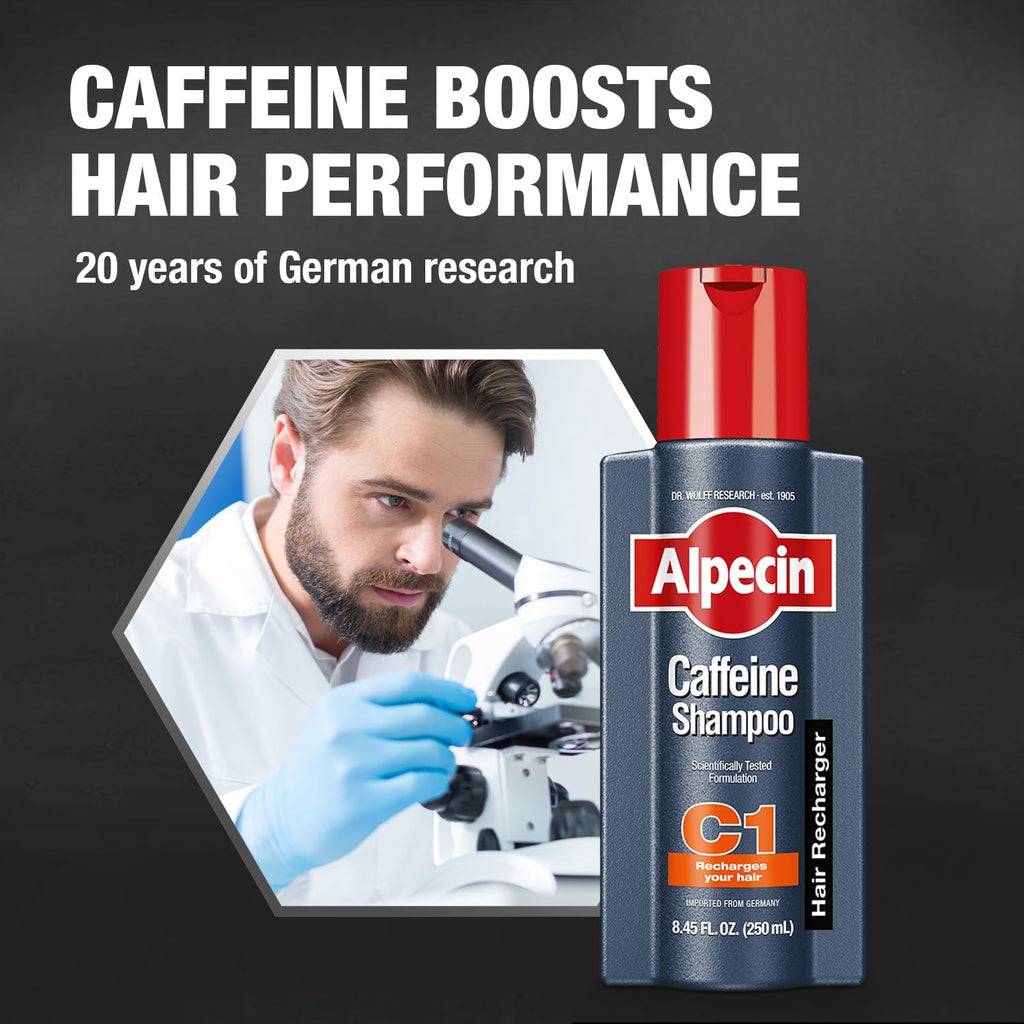 Alpecin C1 Caffeine Shampoo + After Shampoo Liquid – Hair Performance Enhancer Bundle