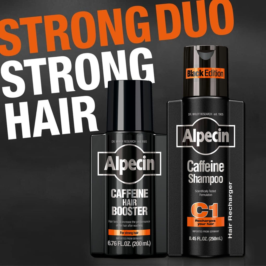 Alpecin Caffeine Hair Booster with Bold Fragrance — 3 x 6.76 oz, Hair Performance Enhancer