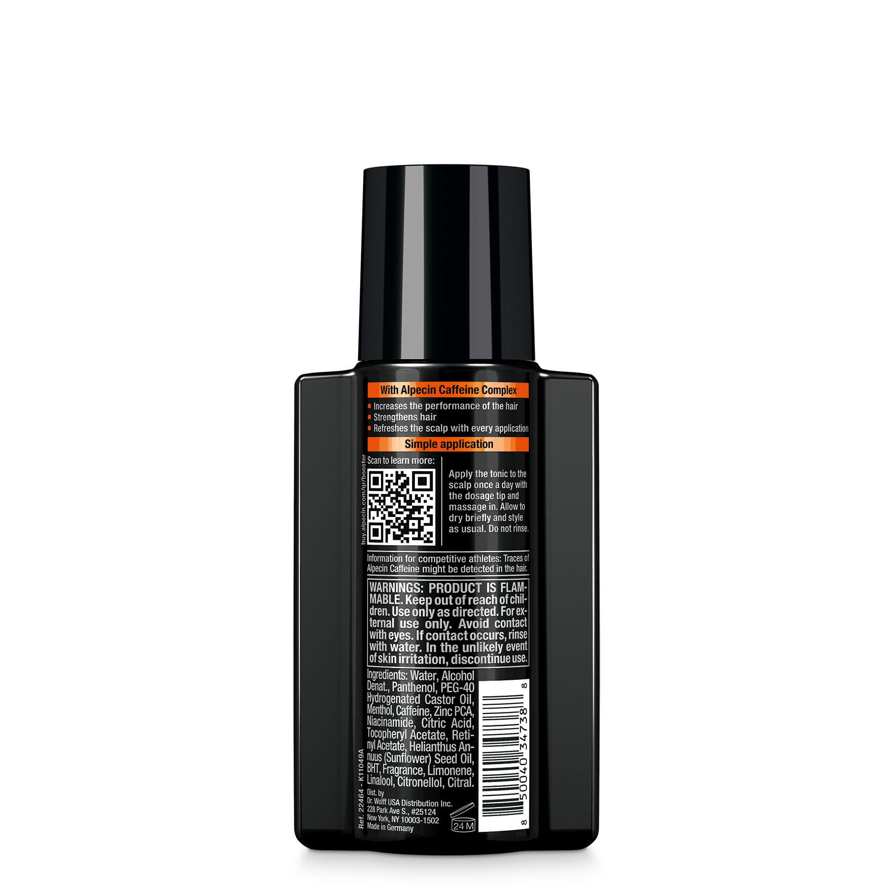 Alpecin Caffeine Hair Booster with Bold Fragrance — 3 x 6.76 oz, Hair Performance Enhancer