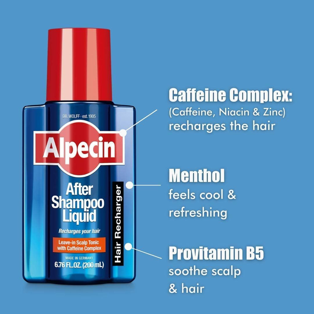 Alpecin C1 Caffeine Shampoo + After Shampoo Liquid – Hair Performance Enhancer Bundle