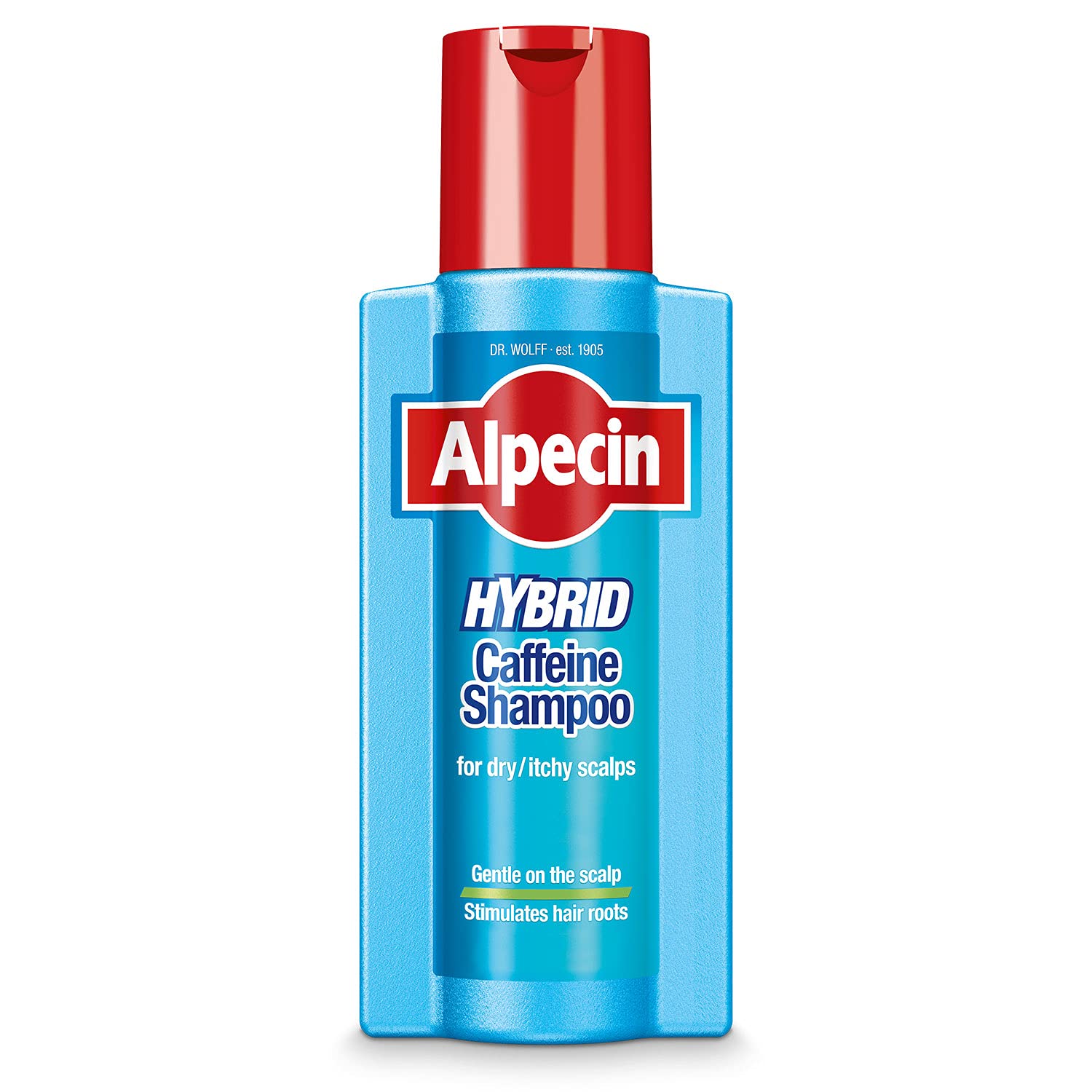 Alpecin Hybrid Caffeine Shampoo for Men – Moisturizing for Sensitive Scalps, Thicker-Looking Hair, 8.45 fl oz