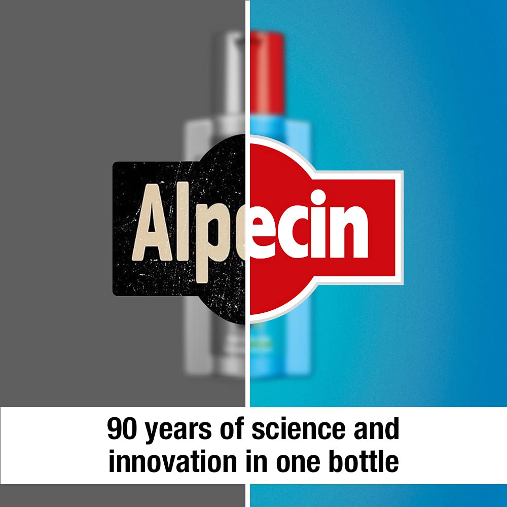 Alpecin Hybrid Caffeine Shampoo for Men – Moisturizing for Sensitive Scalps, Thicker-Looking Hair, 8.45 fl oz