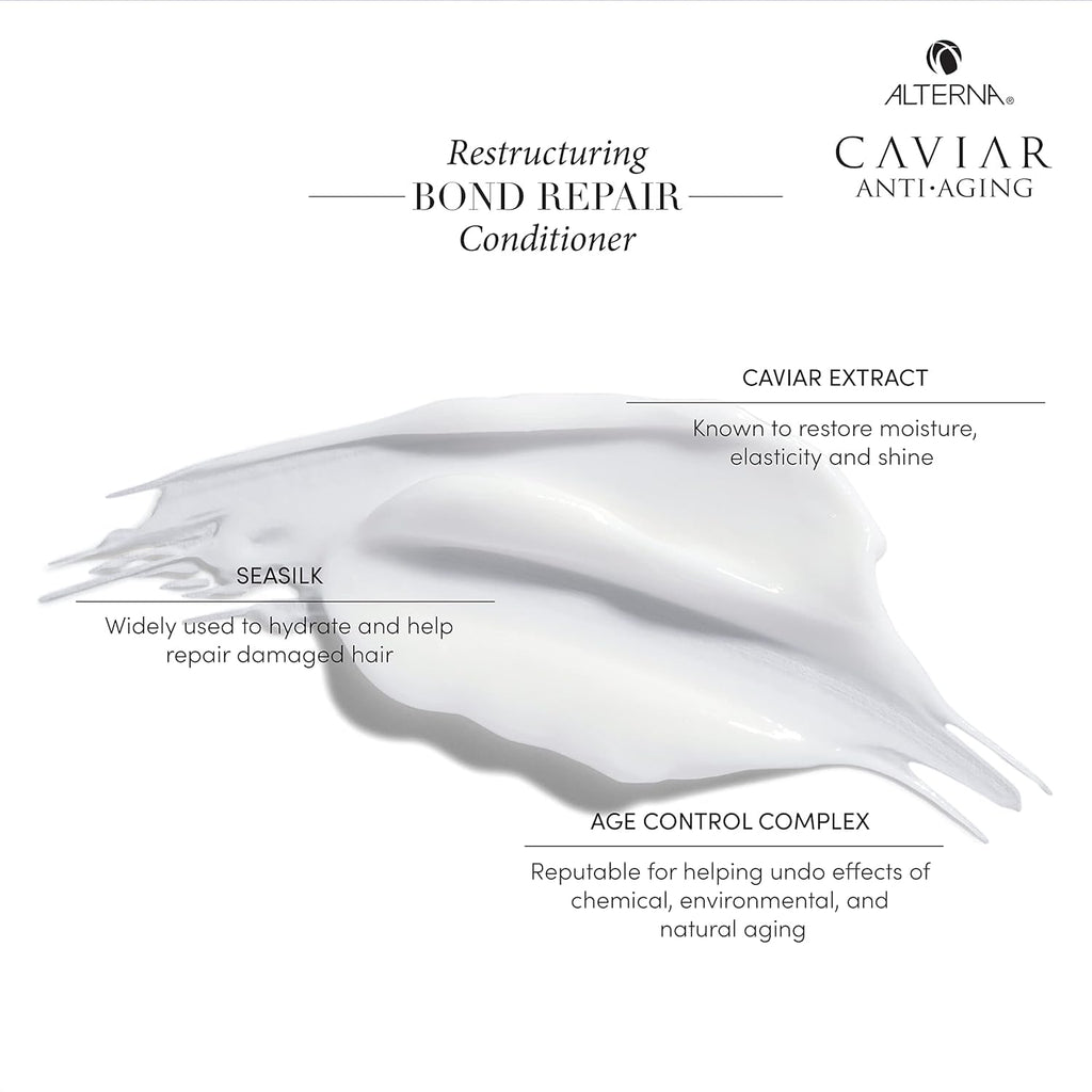 Alterna Caviar Anti-Aging Bond Repair Shampoo & Conditioner – 1.35 Fl Oz (Pack of 2)
