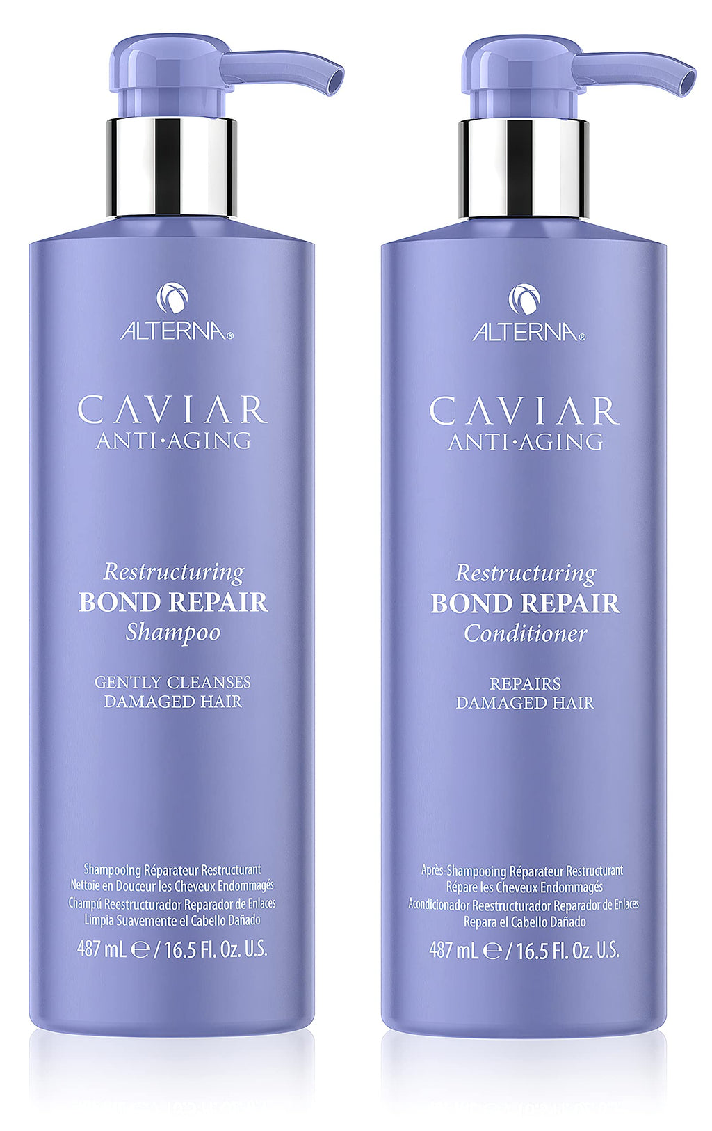Alterna CAVIAR Bond Repair Shampoo & Conditioner Bundle – Anti-Aging, Sulfate-Free, 16.5 oz