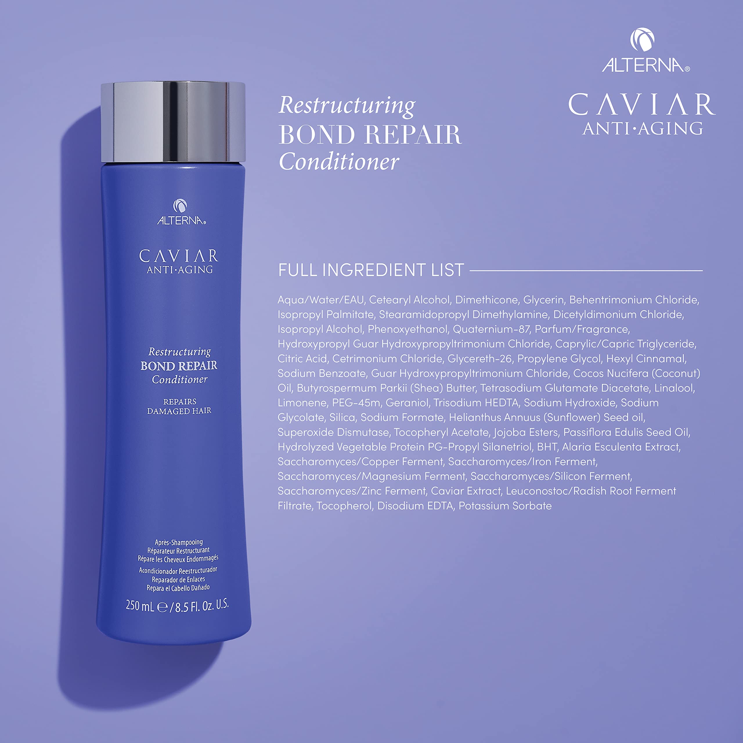 Alterna Caviar Bond Repair Shampoo & Conditioner Set – 8.5 oz Each (Pack of 2)