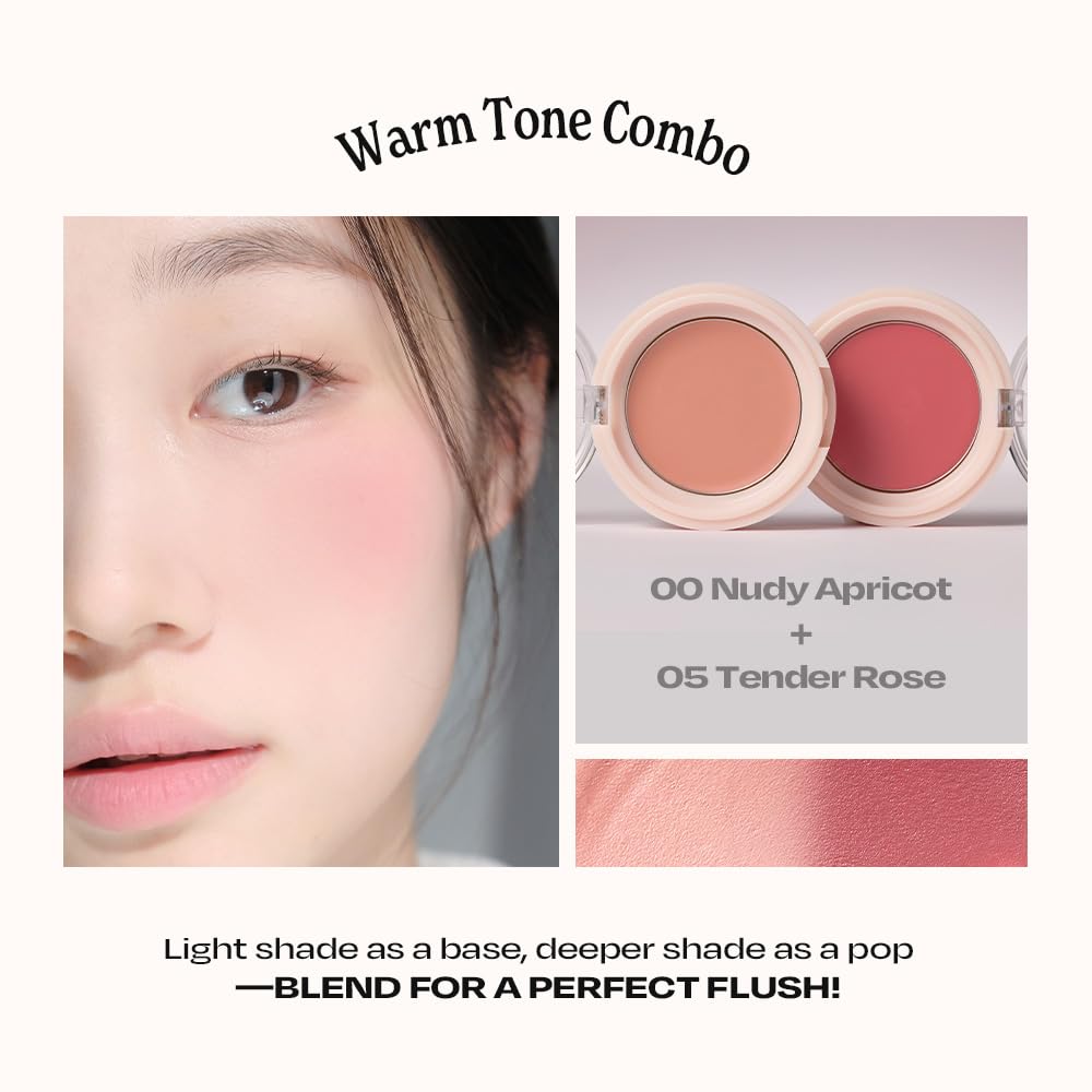 Balmy Cream Cheek No.3 Milky Peach | alternativestereo Cloud-Touch Cream Blush, 2.5 g