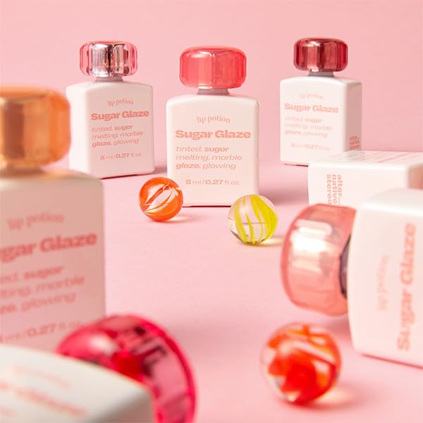 Alternativestereo Lip Potion Sugar Glaze Tint – K-Beauty High-Shine Lip Tint (No.2 Rose Ball) 0.3 oz
