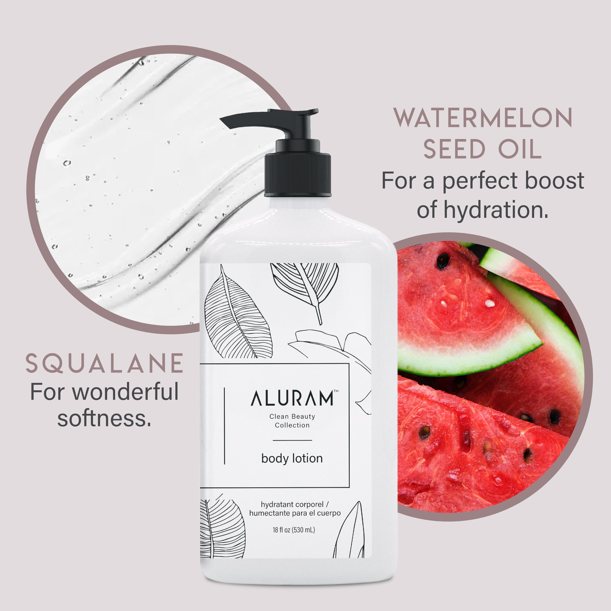 ALURAM Body Lotion – Hydrating Coconut Water & Squalane, Vegan, 18 oz