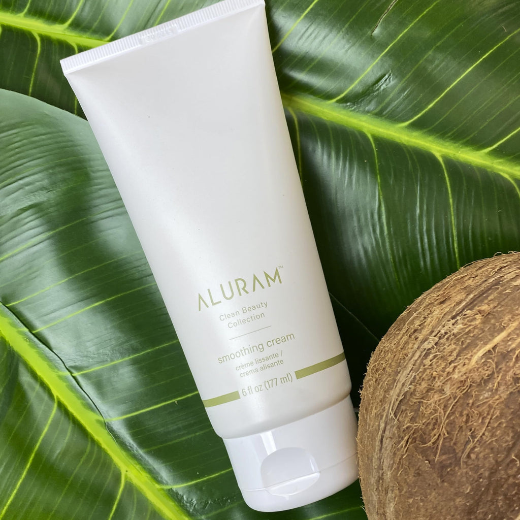 ALURAM Coconut Water Smoothing Cream - Frizz Control & Shine for All Hair Types (6 fl oz)