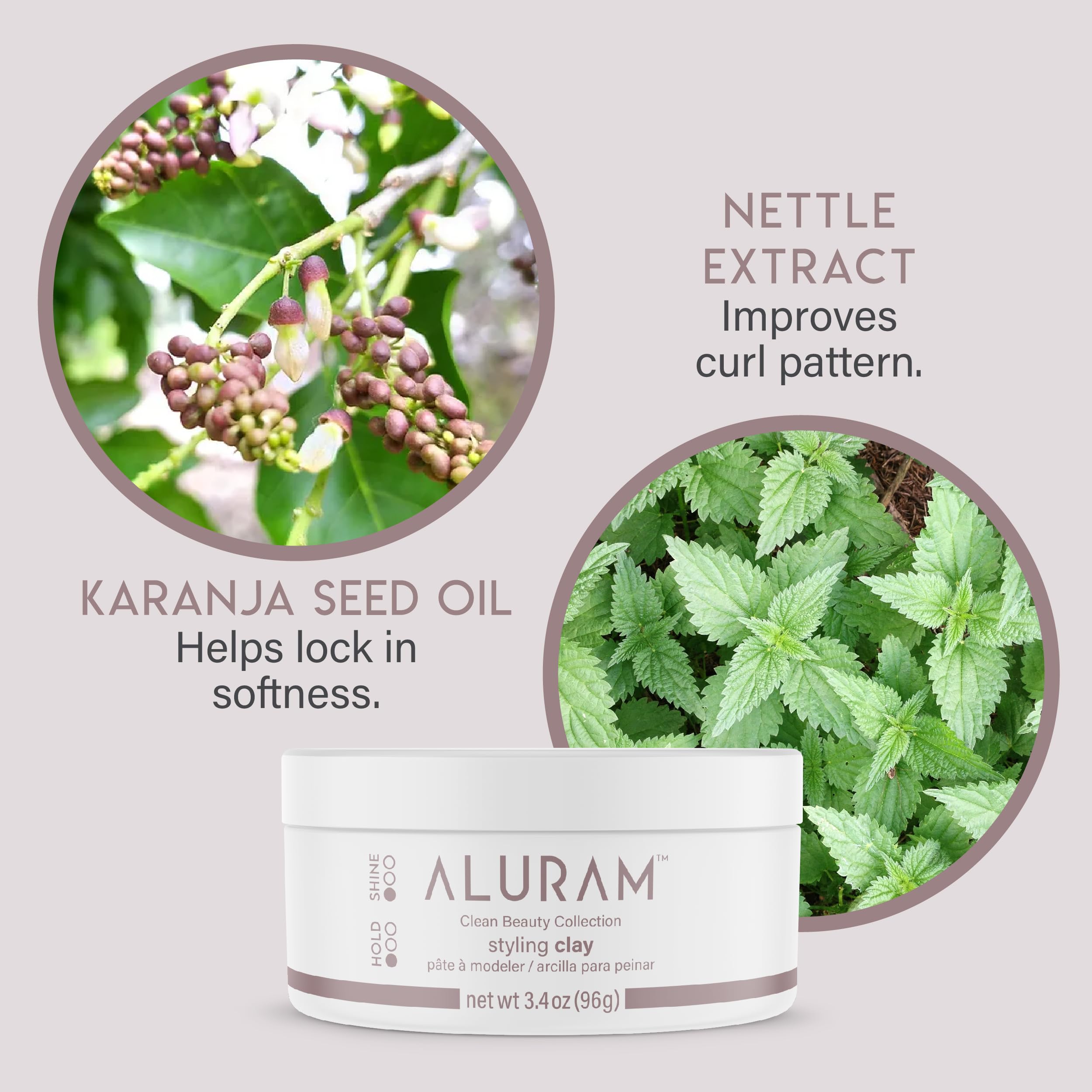 ALURAM Hair Styling Clay – Soft Satin Finish for All Hair Types | 3.4 Fl Oz